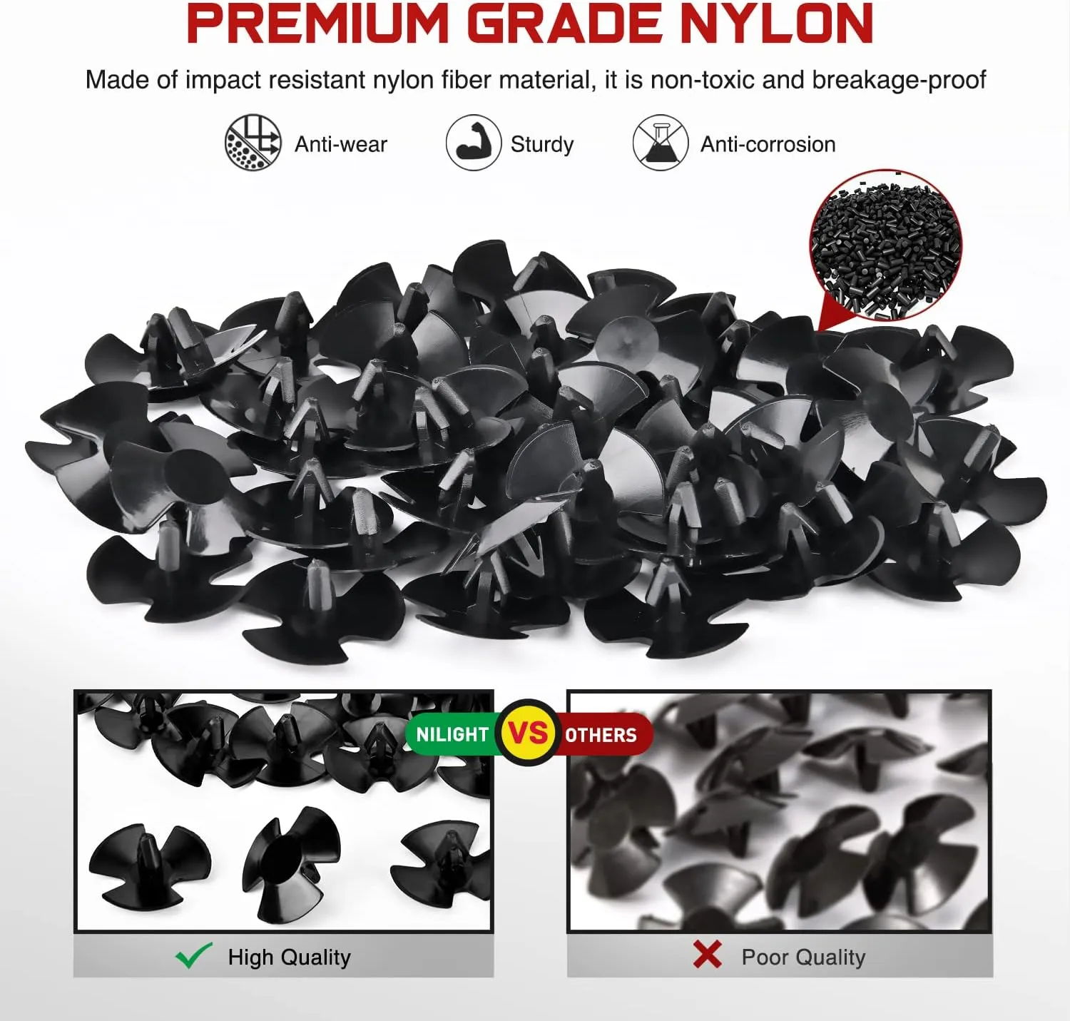 100 Pcs Hood Insulation Retainer Clips Replaces Chrysler 4878883AA LH LHS Series 1997-Quality Nylon Push Rivets with Fastener Remover