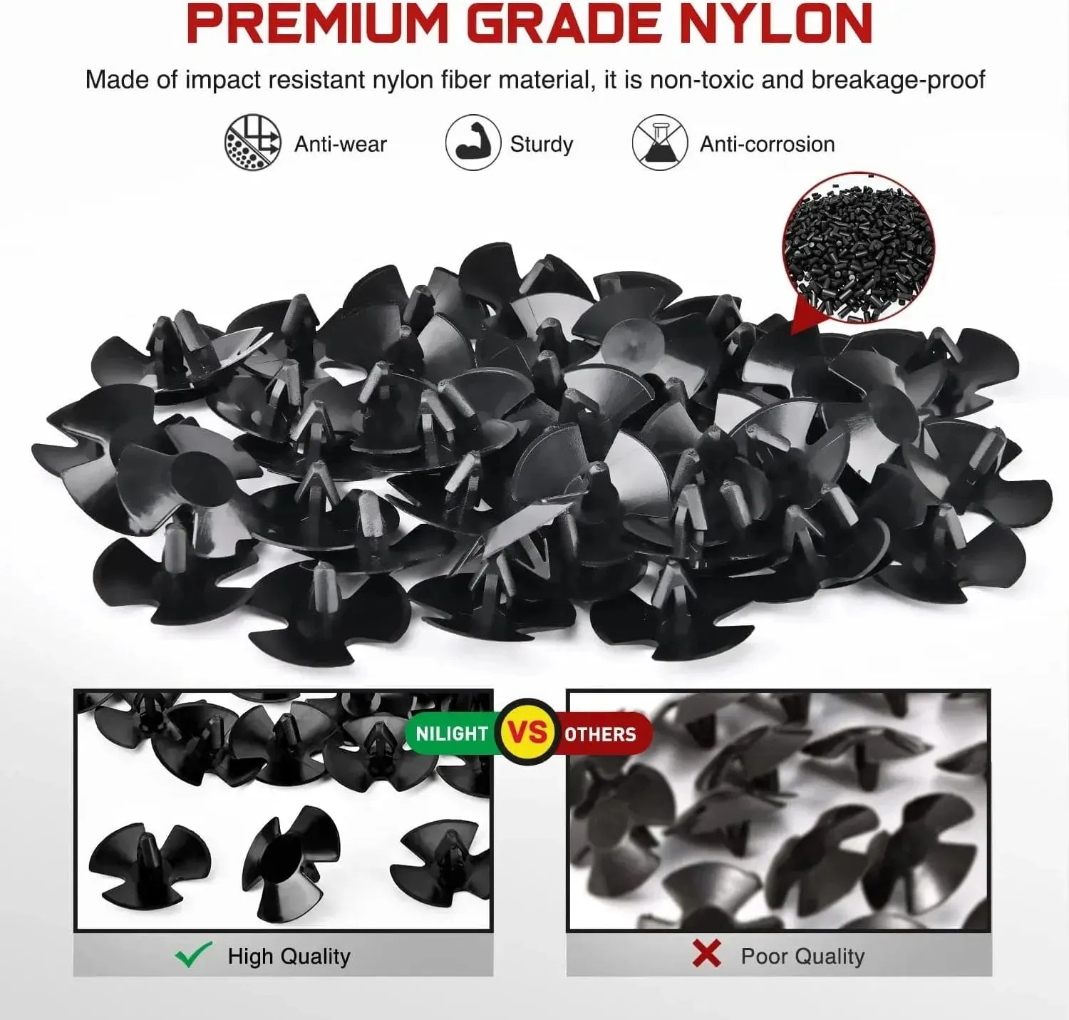 50 Pcs Head 30mm Hole 8.7mm Hood Insulation Push-Type Retainer Clips For Chrysler 4878883AA Dodge 1996-2005 Neon 2009-On Jeep Grand Cherokee