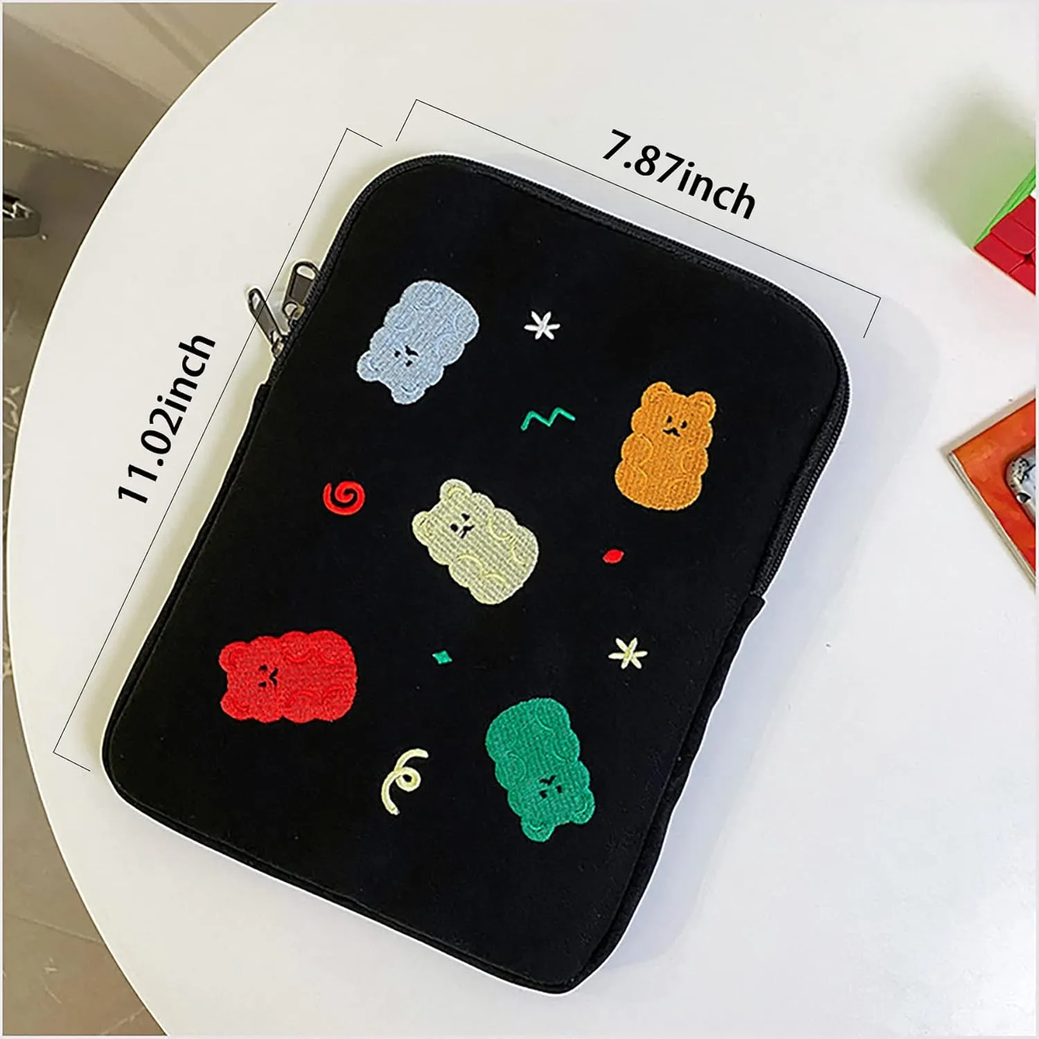 9-11 Inch Tablet Sleeve Case for iPad Pro 11 iPad Bag New iPad Air 4 10.2-inch Protective Bag Cute Design iPad Pouch Carrying Case with Pocket