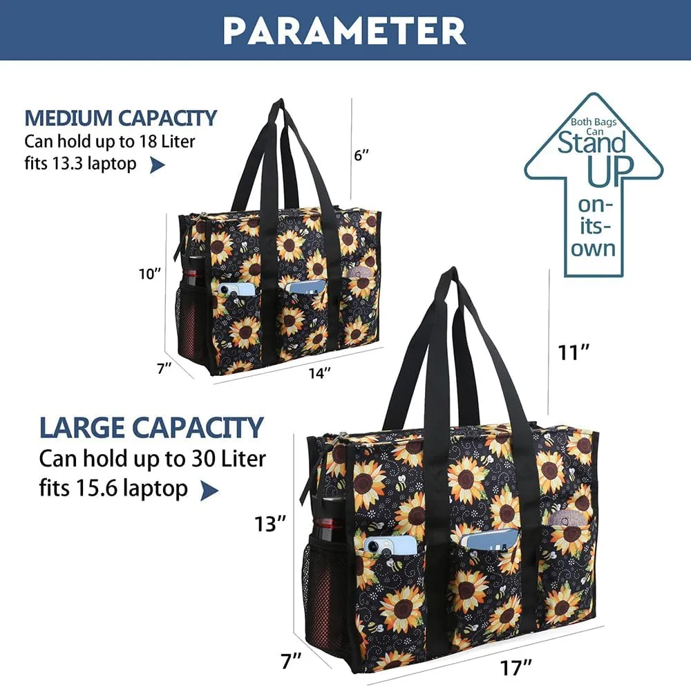 ABAMERICA Nurse Bags for Work Nursing Bag Multiple Pockets Waterproof Organizing Zip Top Clinical Bag for Nursing Students