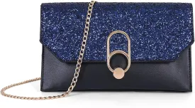 Aiqudou Glitter Clutch Purse Bag for Women - Bling Evening Party Sequin Handbag Sparkling Party Wedding PurseBlue