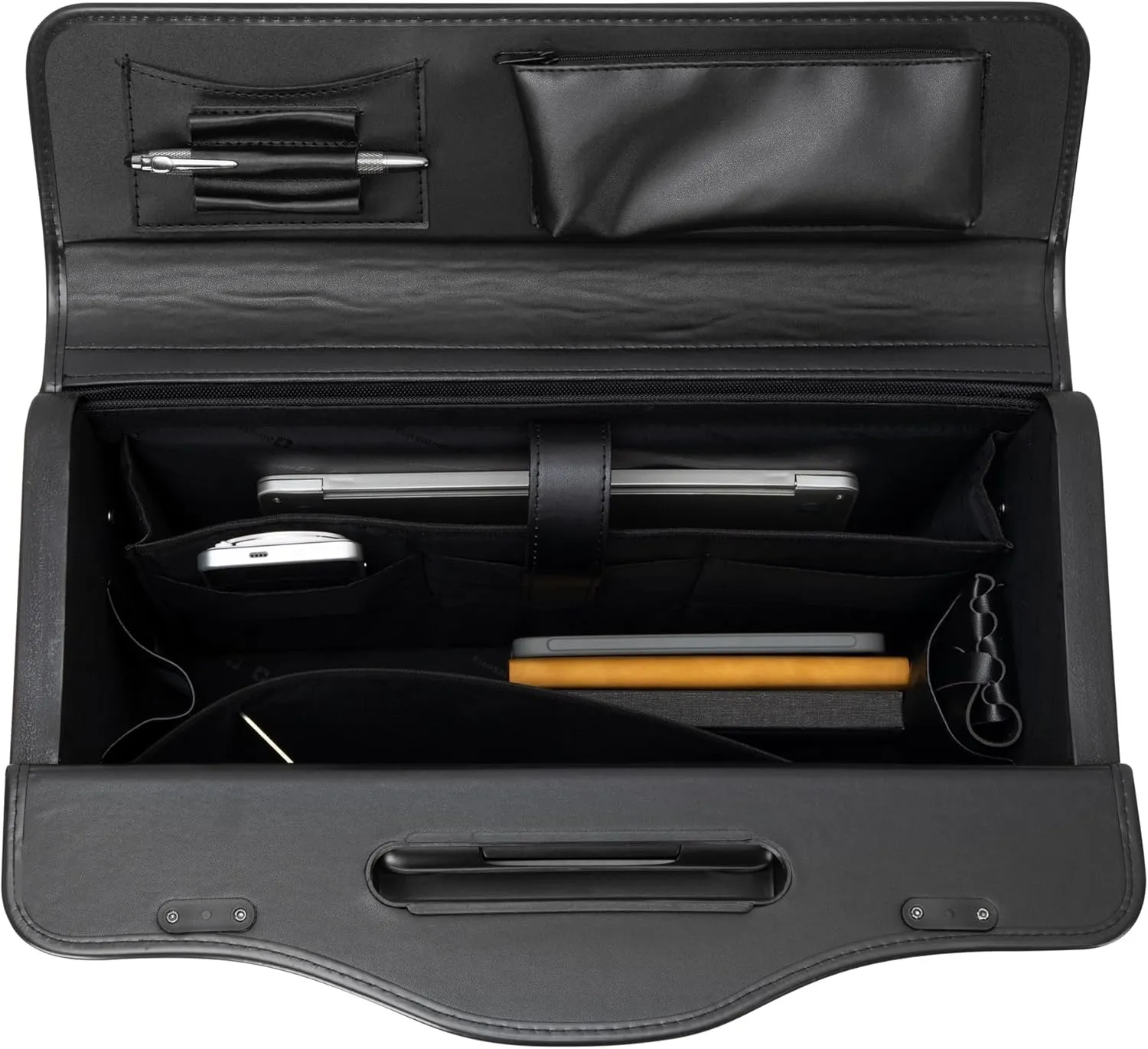 Alpine Swiss Wheeled Briefcase | Rolling Briefcase Locking Telescopic Handle 4 Replaceable Wheels | Pilot Lawyer Litigator Attache Case | 17 Laptop Compartment | Dual Combo Locks | Organizer Pockets