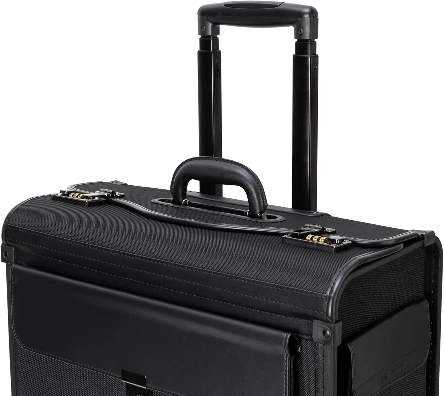 Alpine Swiss Wheeled Briefcase | Rolling Briefcase Locking Telescopic Handle 4 Replaceable Wheels | Pilot Lawyer Litigator Attache Case | 17 Laptop Compartment | Dual Combo Locks | Organizer Pockets