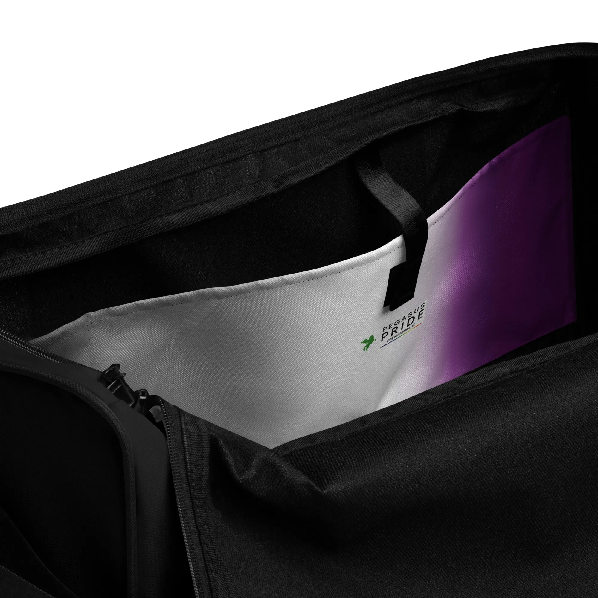 Asexual Ace Pride Weekender Duffel Bag in Ombre