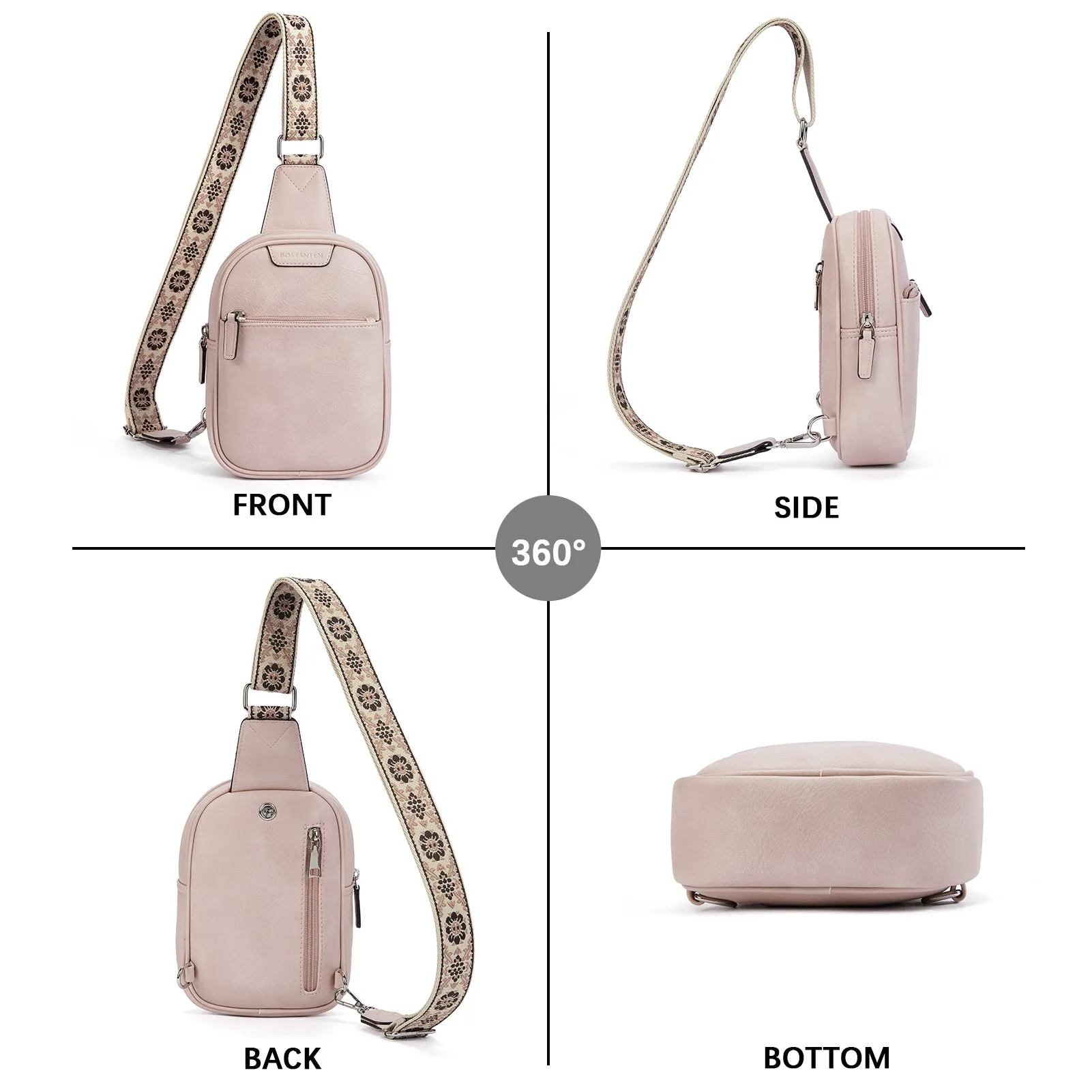 Aurora Anti-Theft Bohemian Shoulder Strap Crossbody Bag