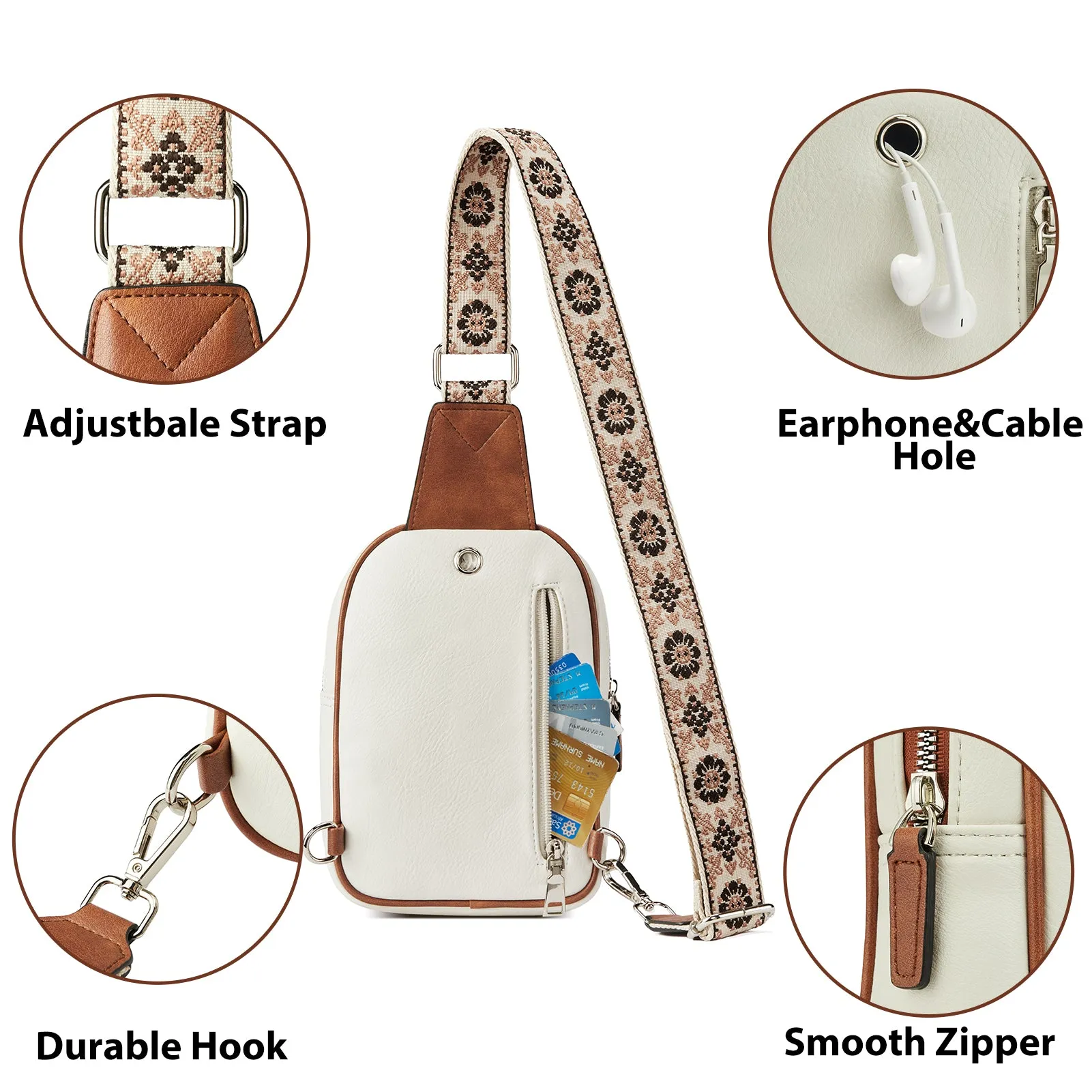 Aurora Anti-Theft Bohemian Shoulder Strap Crossbody Bag