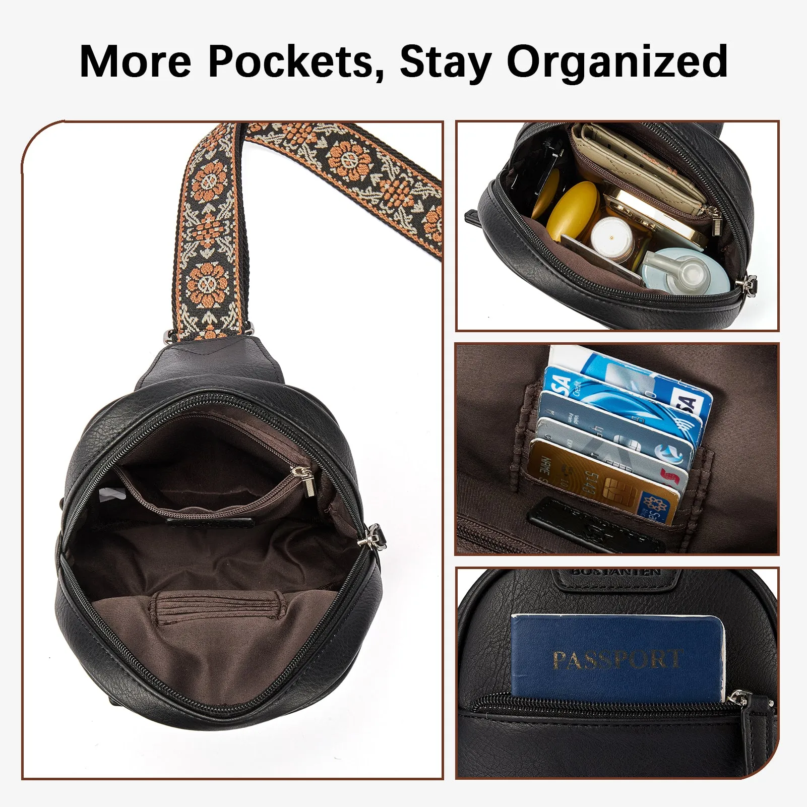 Aurora Anti-Theft Bohemian Shoulder Strap Crossbody Bag
