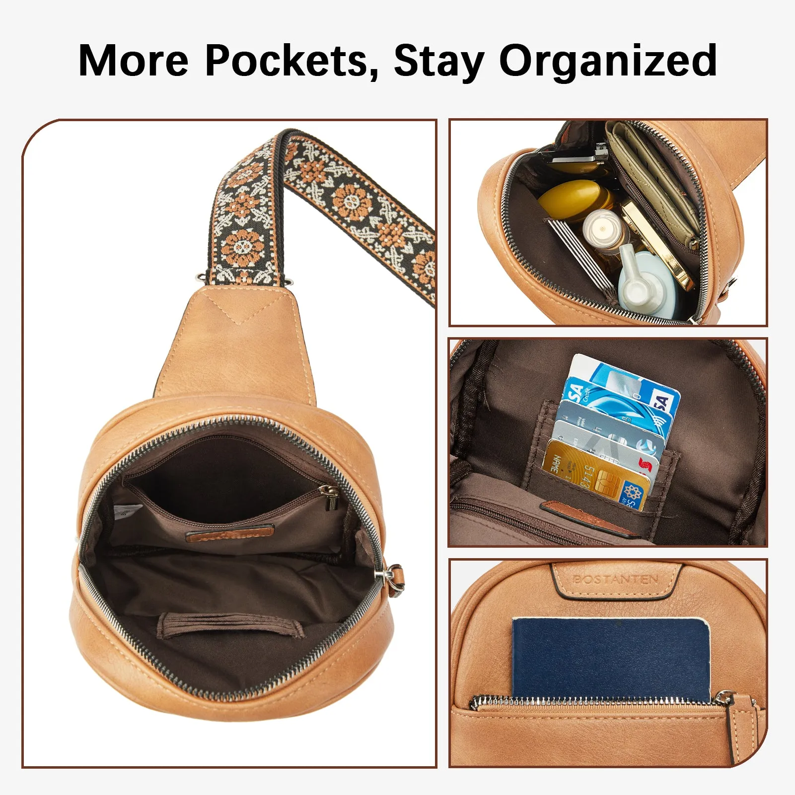 Aurora Anti-Theft Bohemian Shoulder Strap Crossbody Bag