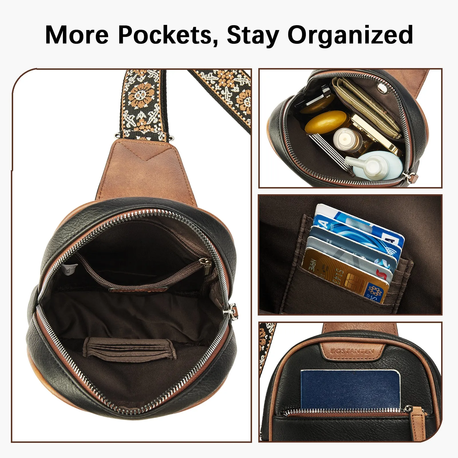 Aurora Anti-Theft Bohemian Shoulder Strap Crossbody Bag
