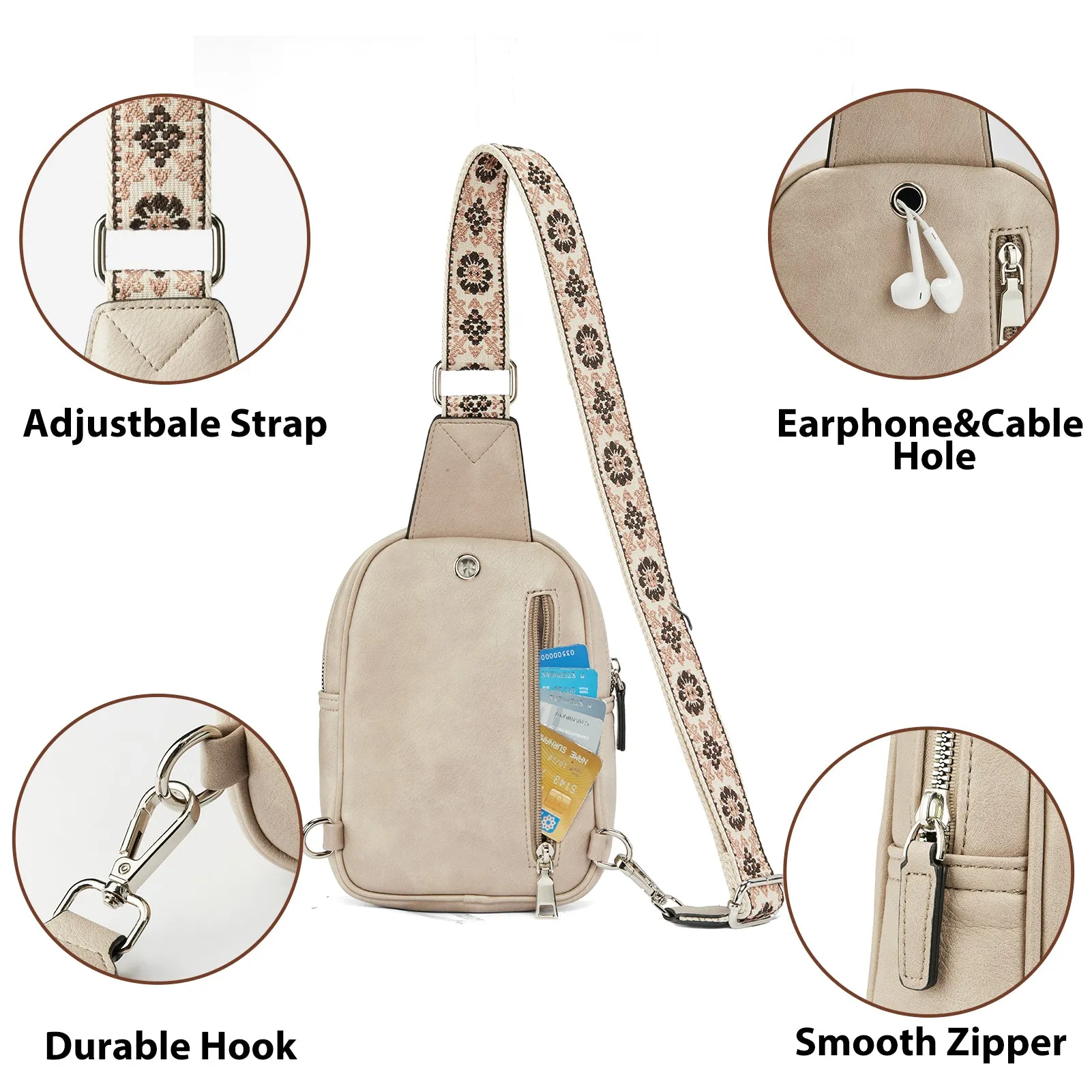 Aurora Anti-Theft Bohemian Shoulder Strap Crossbody Bag