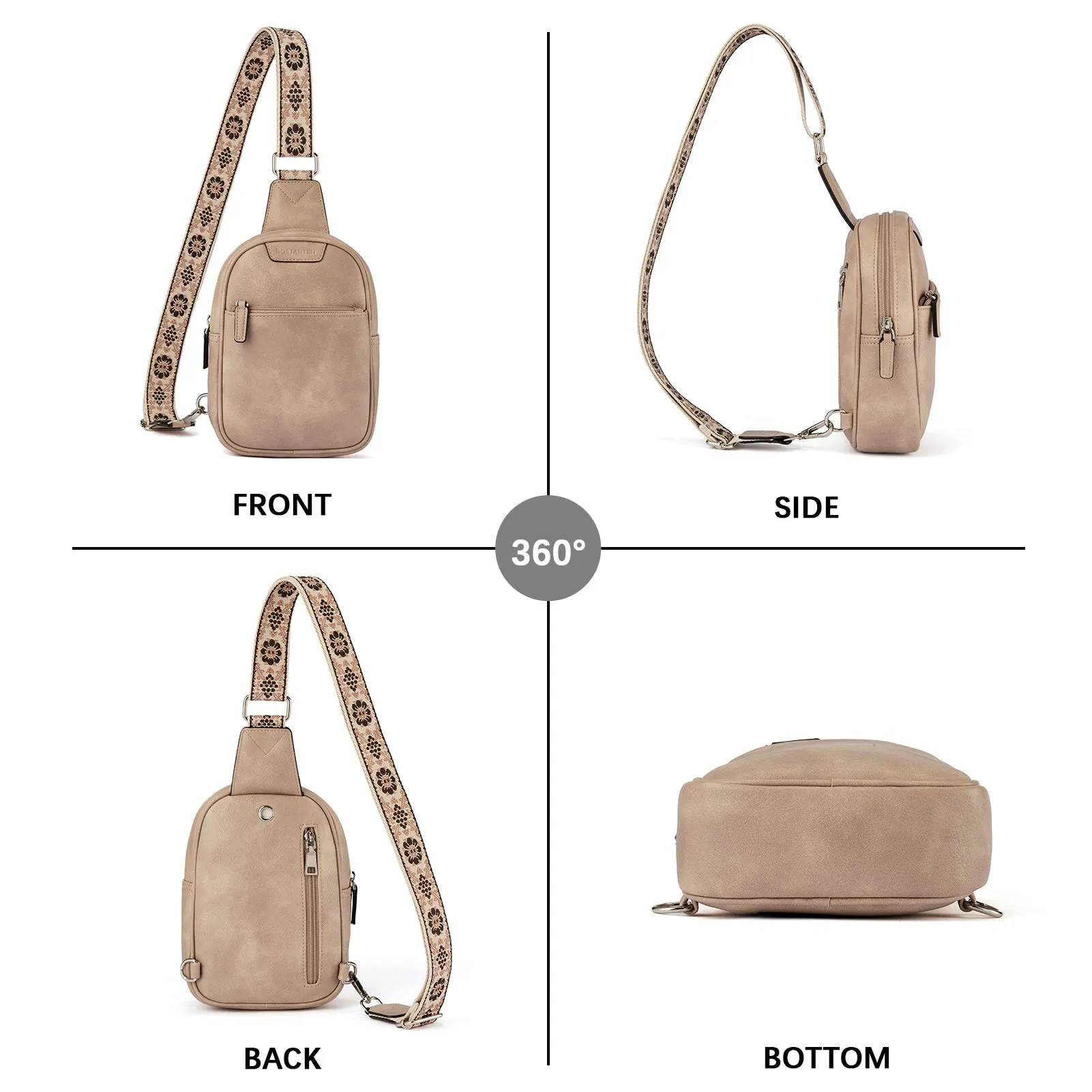 Aurora Anti-Theft Bohemian Shoulder Strap Crossbody Bag