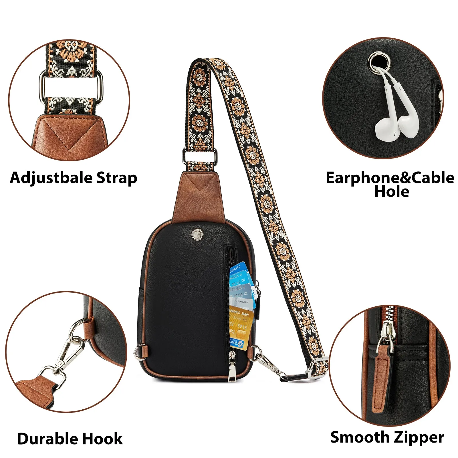 Aurora Anti-Theft Bohemian Shoulder Strap Crossbody Bag