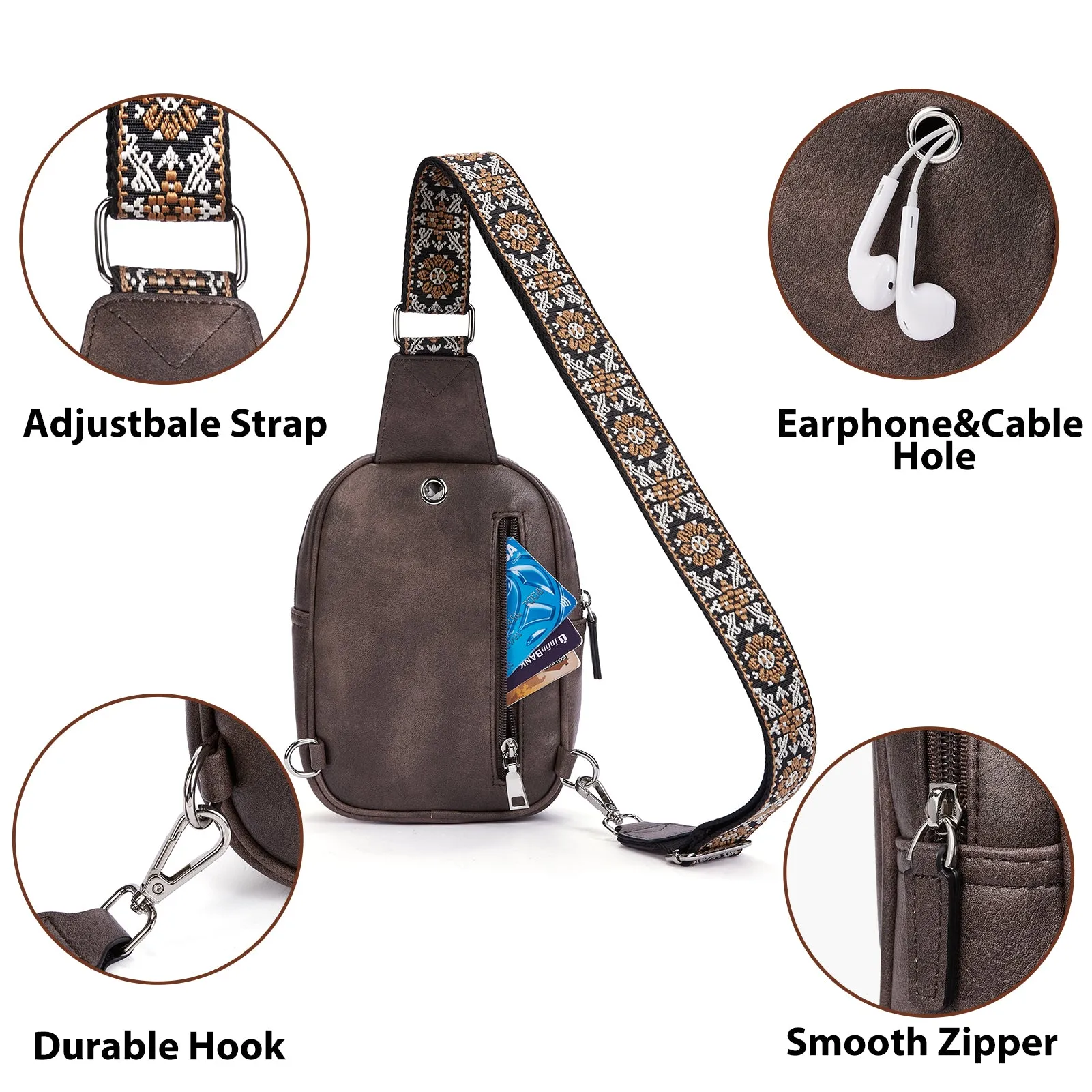 Aurora Anti-Theft Bohemian Shoulder Strap Crossbody Bag