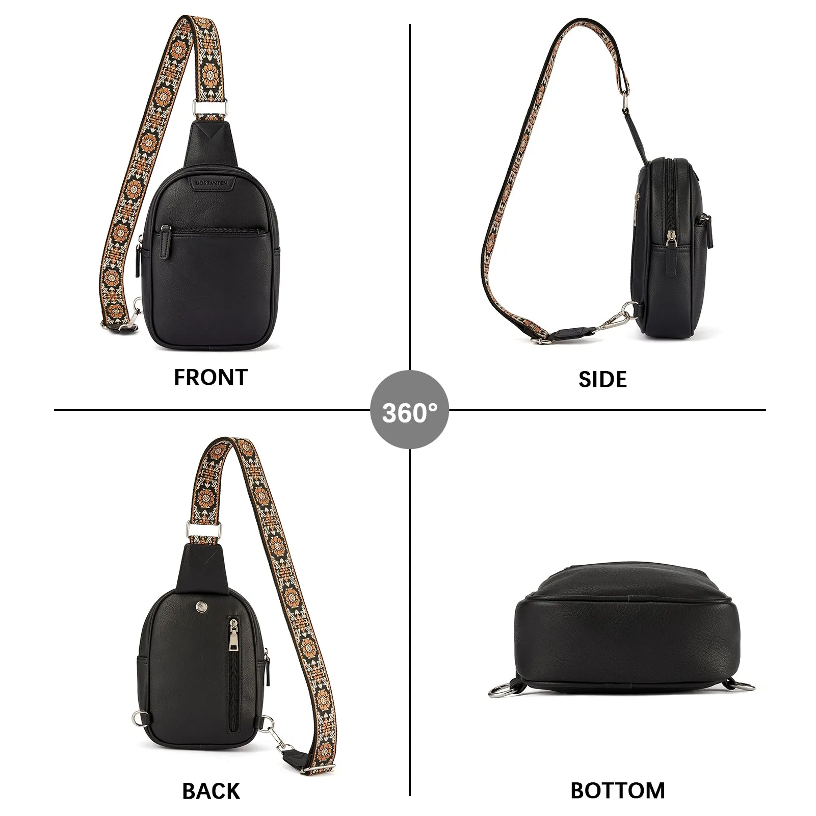 Aurora Anti-Theft Bohemian Shoulder Strap Crossbody Bag