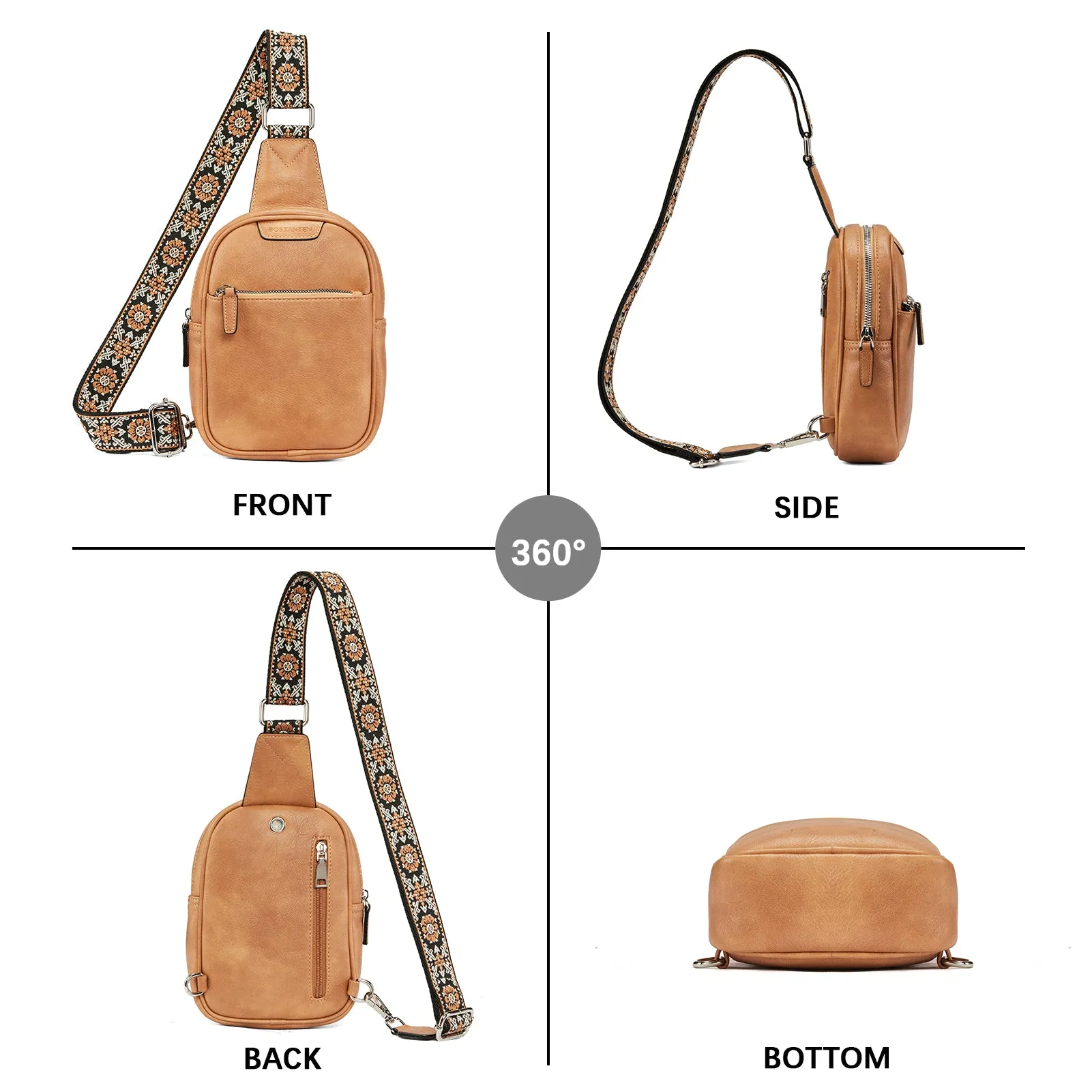 Aurora Anti-Theft Bohemian Shoulder Strap Crossbody Bag