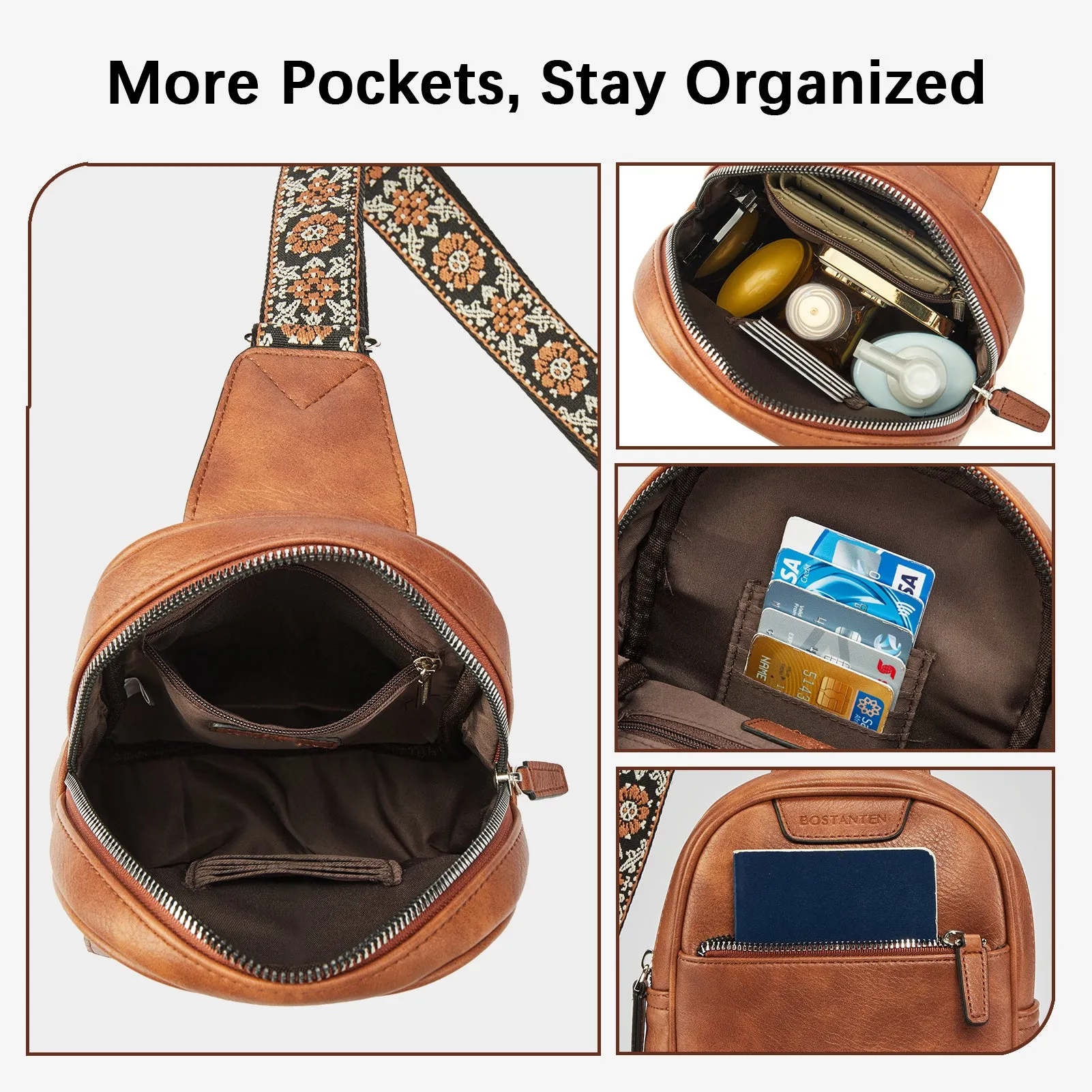 Aurora Anti-Theft Bohemian Shoulder Strap Crossbody Bag