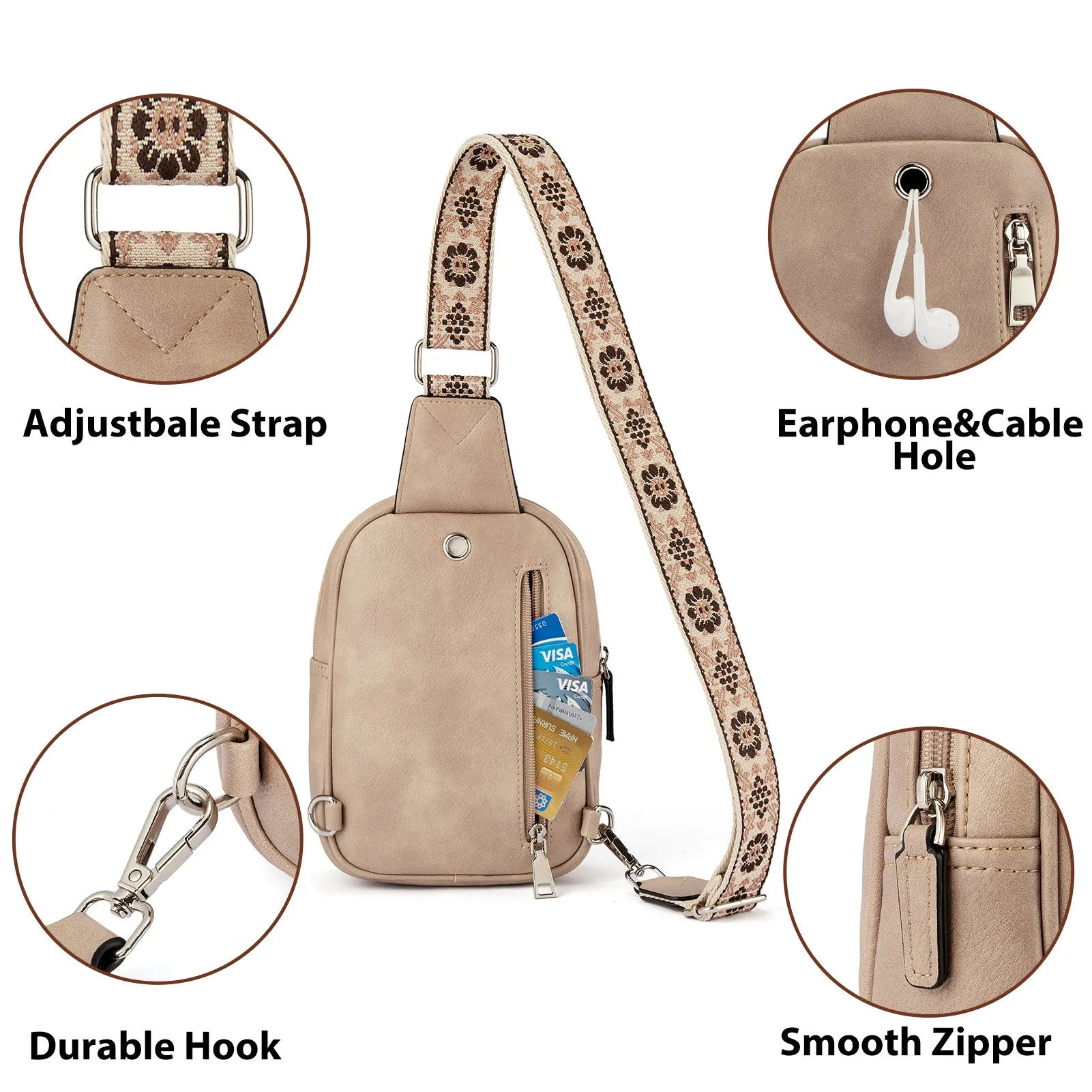 Aurora Anti-Theft Bohemian Shoulder Strap Crossbody Bag