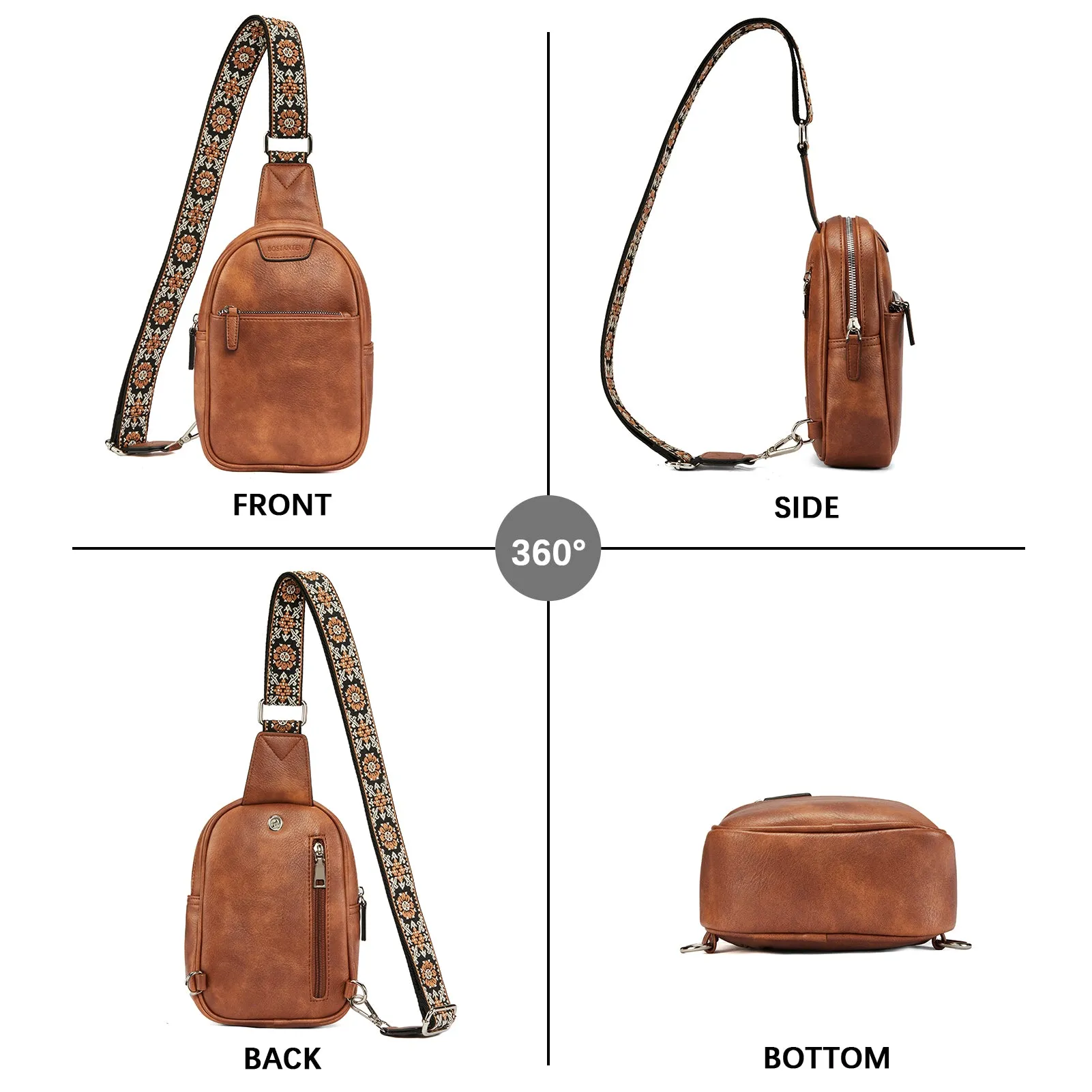 Aurora Anti-Theft Bohemian Shoulder Strap Crossbody Bag