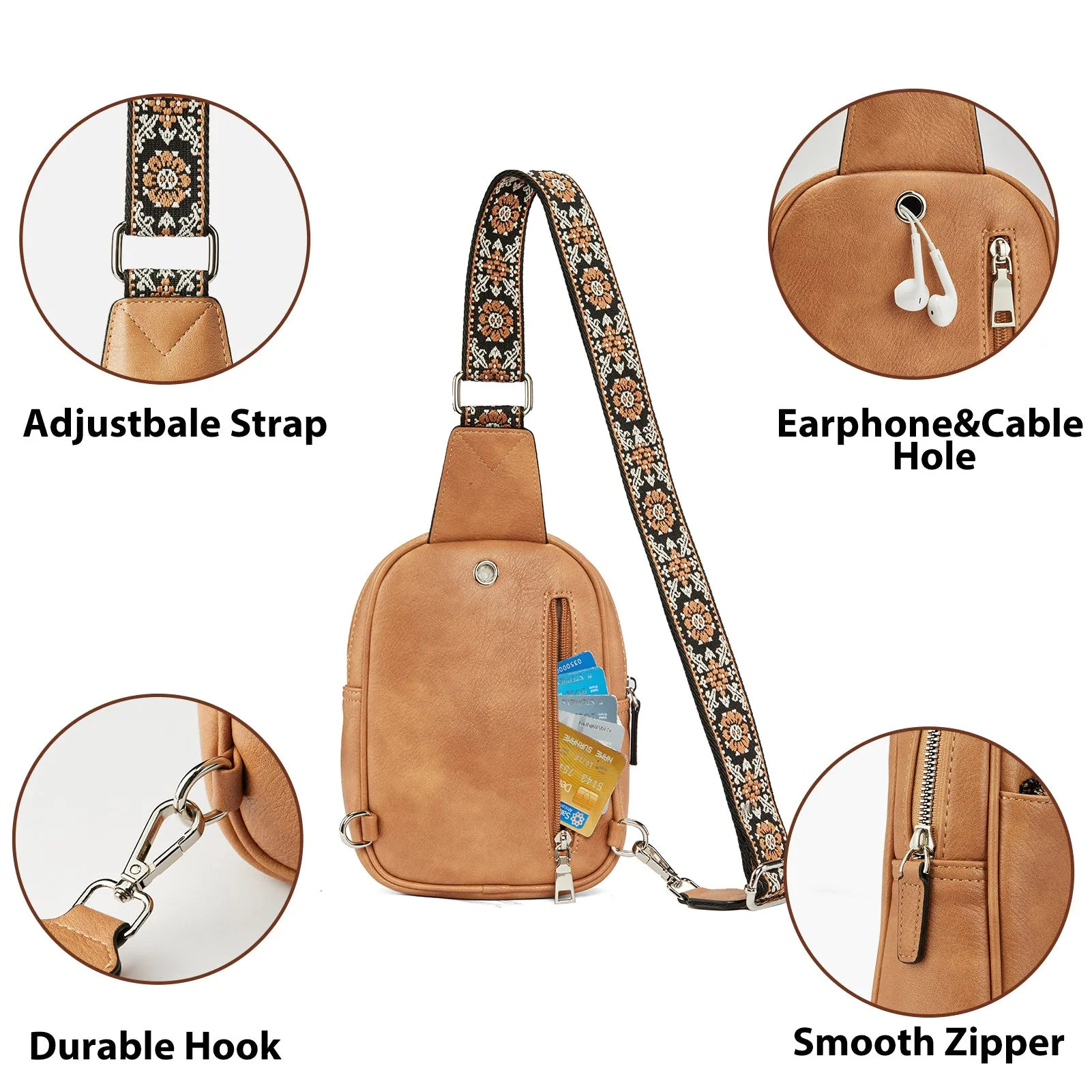 Aurora Anti-Theft Bohemian Shoulder Strap Crossbody Bag