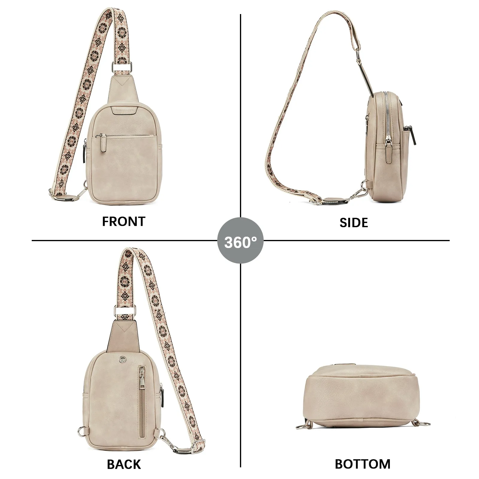 Aurora Anti-Theft Bohemian Shoulder Strap Crossbody Bag