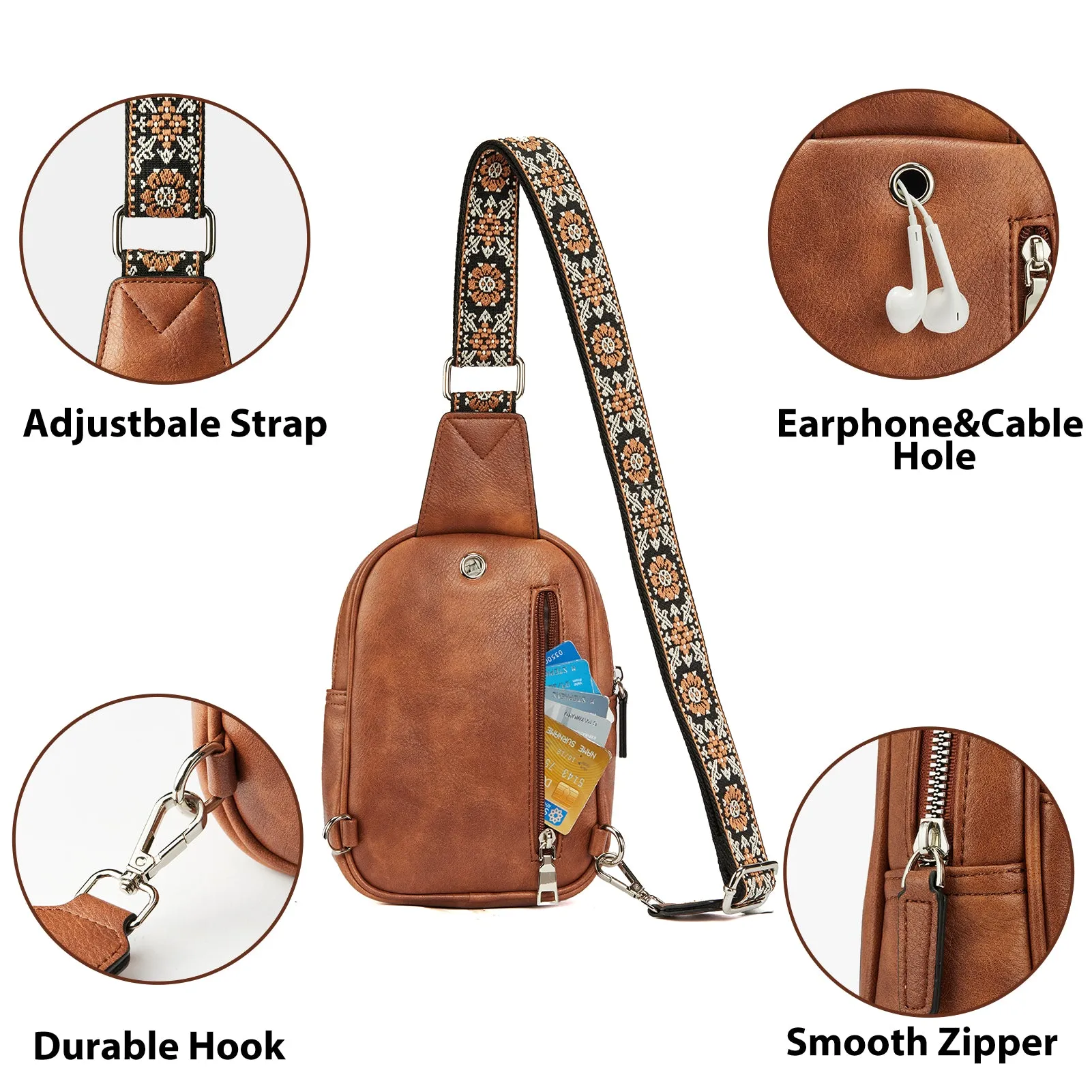 Aurora Anti-Theft Bohemian Shoulder Strap Crossbody Bag