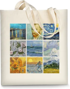 AUSVKAI Canvas Tote Bag for Women, Aesthetic Cute Grocery Grocery Reusable Cotton Gift Bag for Shooping Beach Trendy Gifts
