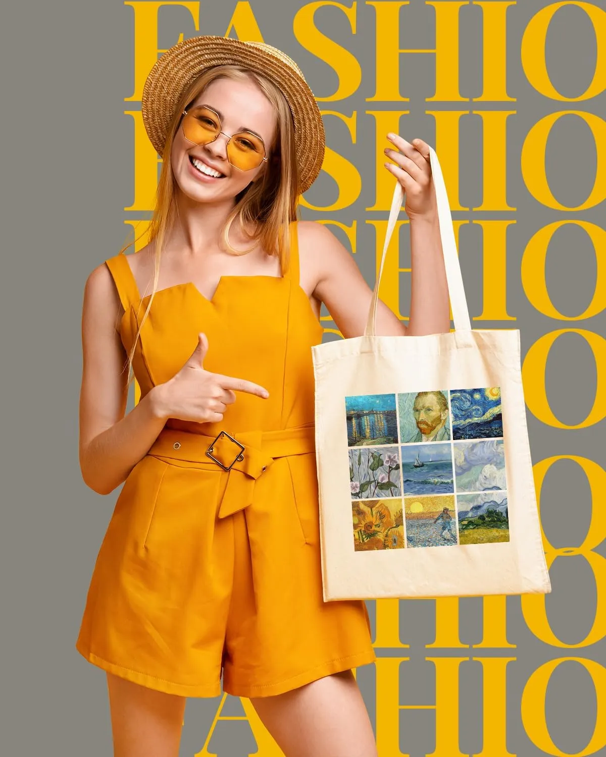 AUSVKAI Canvas Tote Bag for Women, Aesthetic Cute Grocery Grocery Reusable Cotton Gift Bag for Shooping Beach Trendy Gifts
