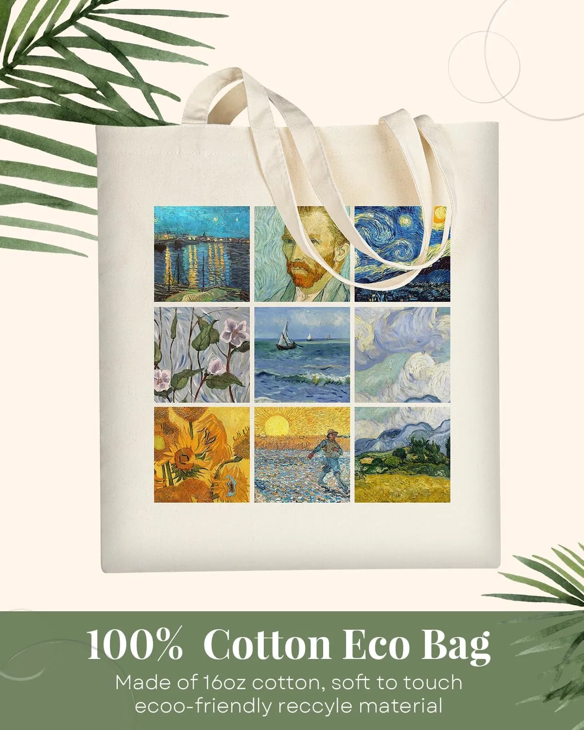 AUSVKAI Canvas Tote Bag for Women, Aesthetic Cute Grocery Grocery Reusable Cotton Gift Bag for Shooping Beach Trendy Gifts