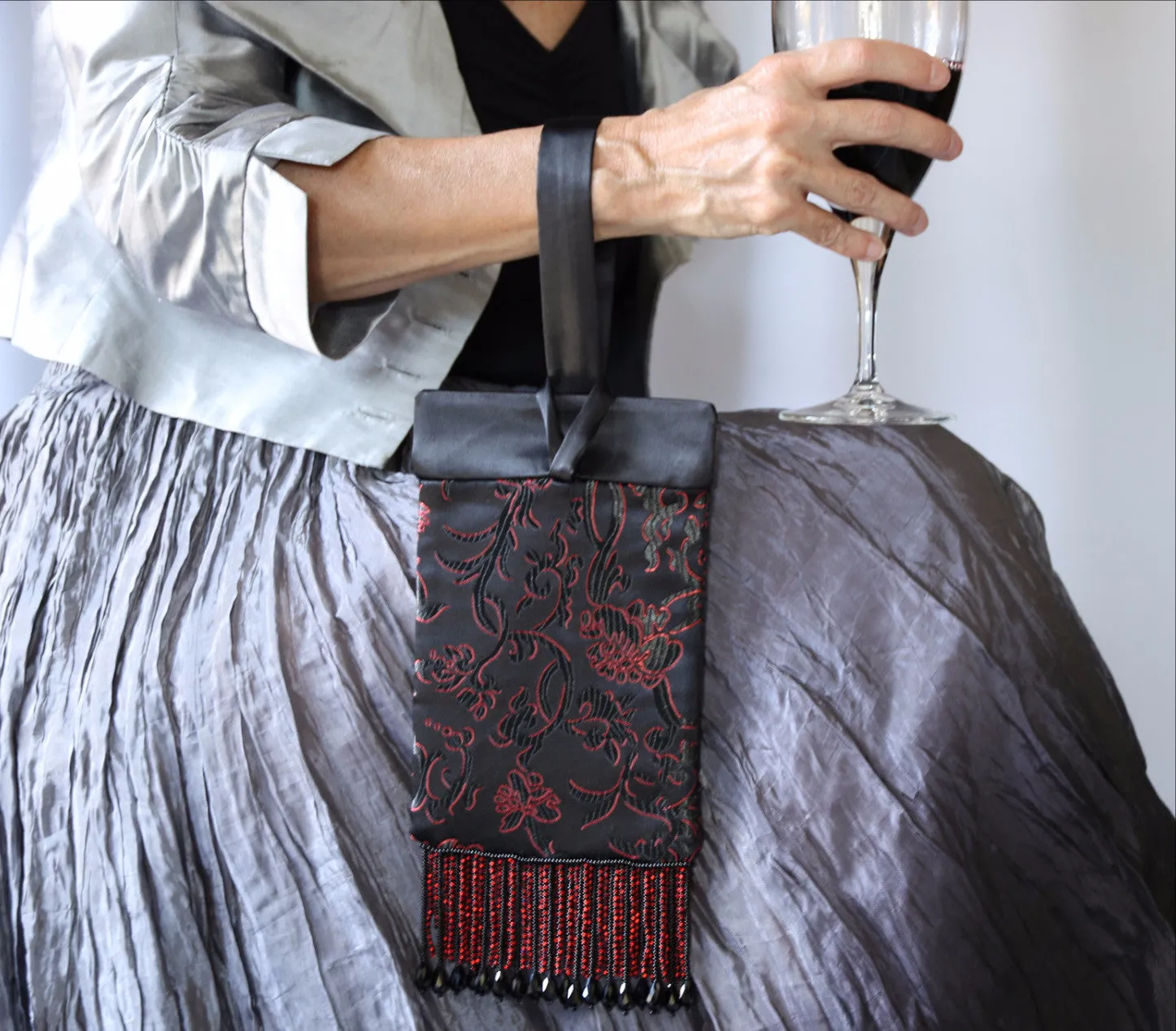 Black and Red Evening Bag