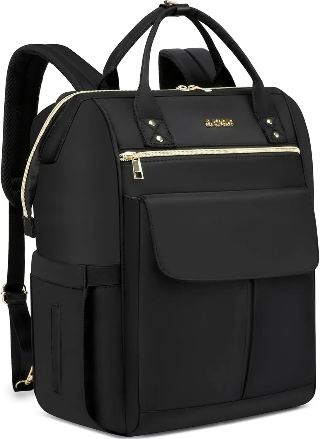 CAFELE Convertible Backpack for Women Men,School Backpacks for Teen Girls Boys,Large Wide Open Backpack with USB Charging Port, 17.3 Inch Work Laptop Backpack,Black(2321H-01)