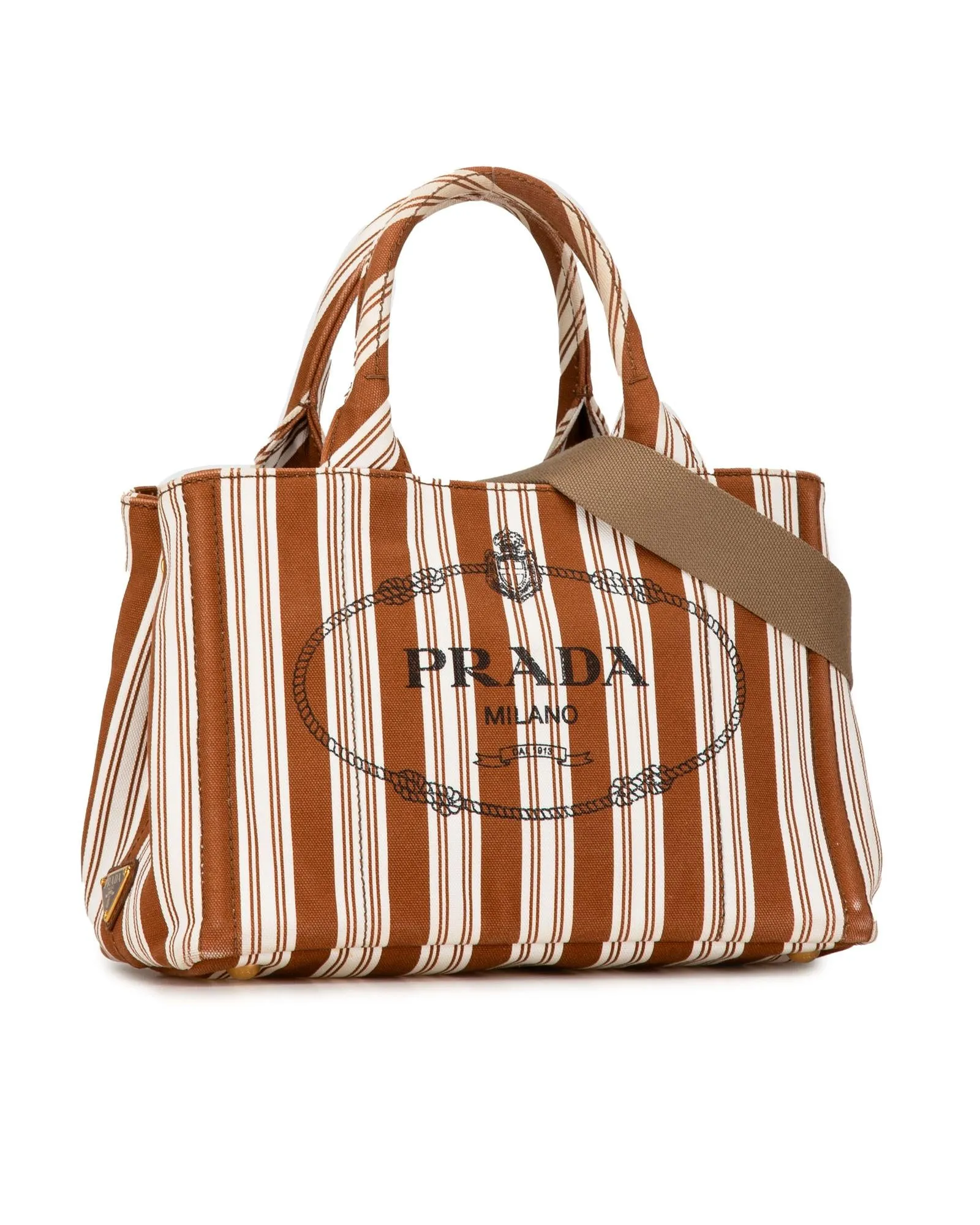 Canvas Logo Satchel with Rolled Handles and Detachable Strap