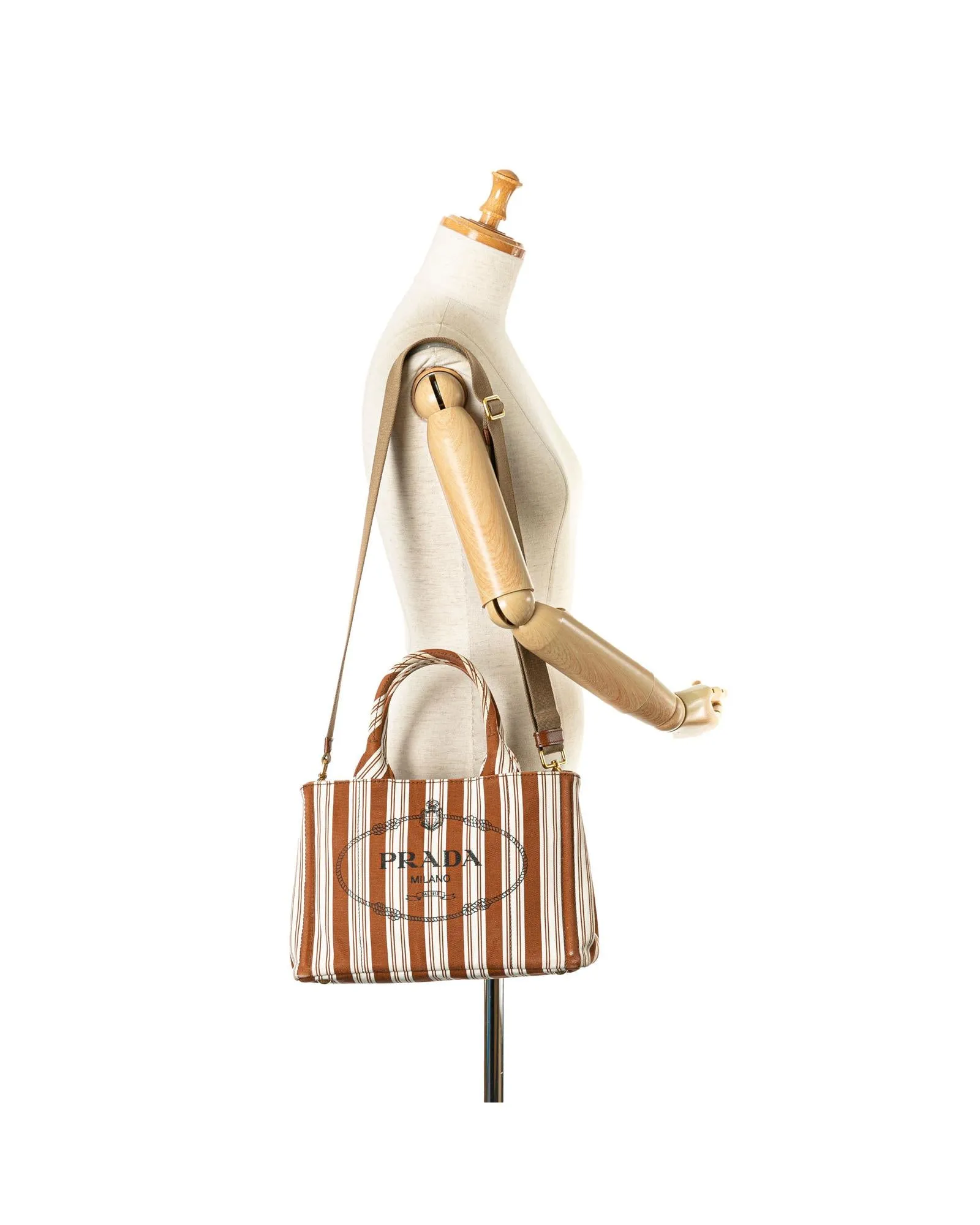Canvas Logo Satchel with Rolled Handles and Detachable Strap