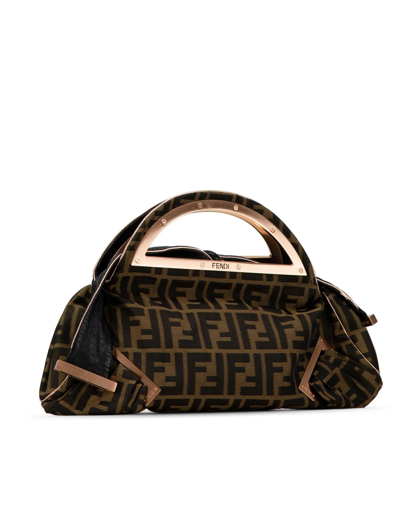 Canvas Smile Satchel with Cutout Handles