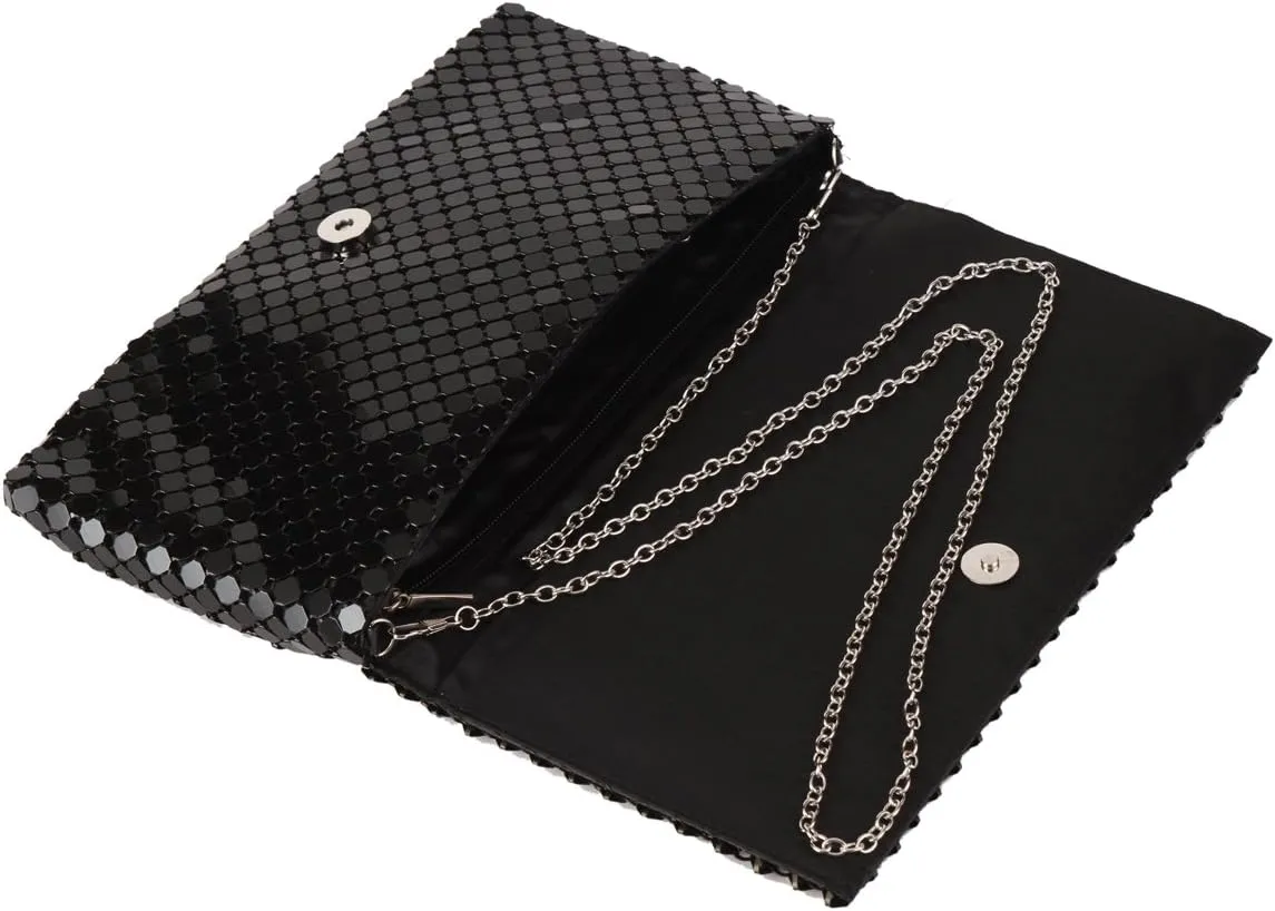 Chic Womens Party Clutch Sequin-Embellished Cocktail Party Clutch Wedding Hangbag