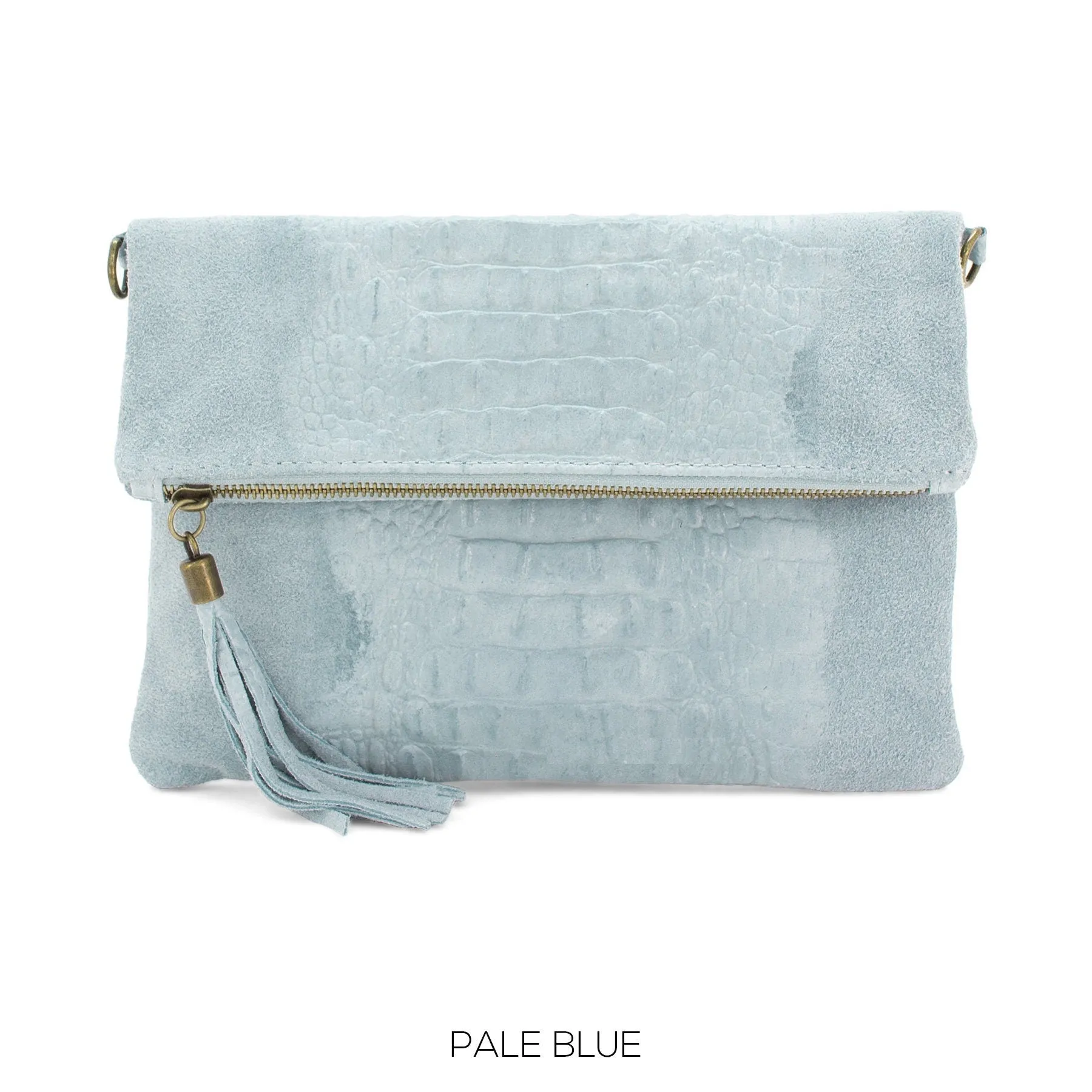 Crocodile Evening Clutch Bag GENUINE Suede Leather Wedding Party Italian Crossbody Bag Night Out Dinner Date Dress up