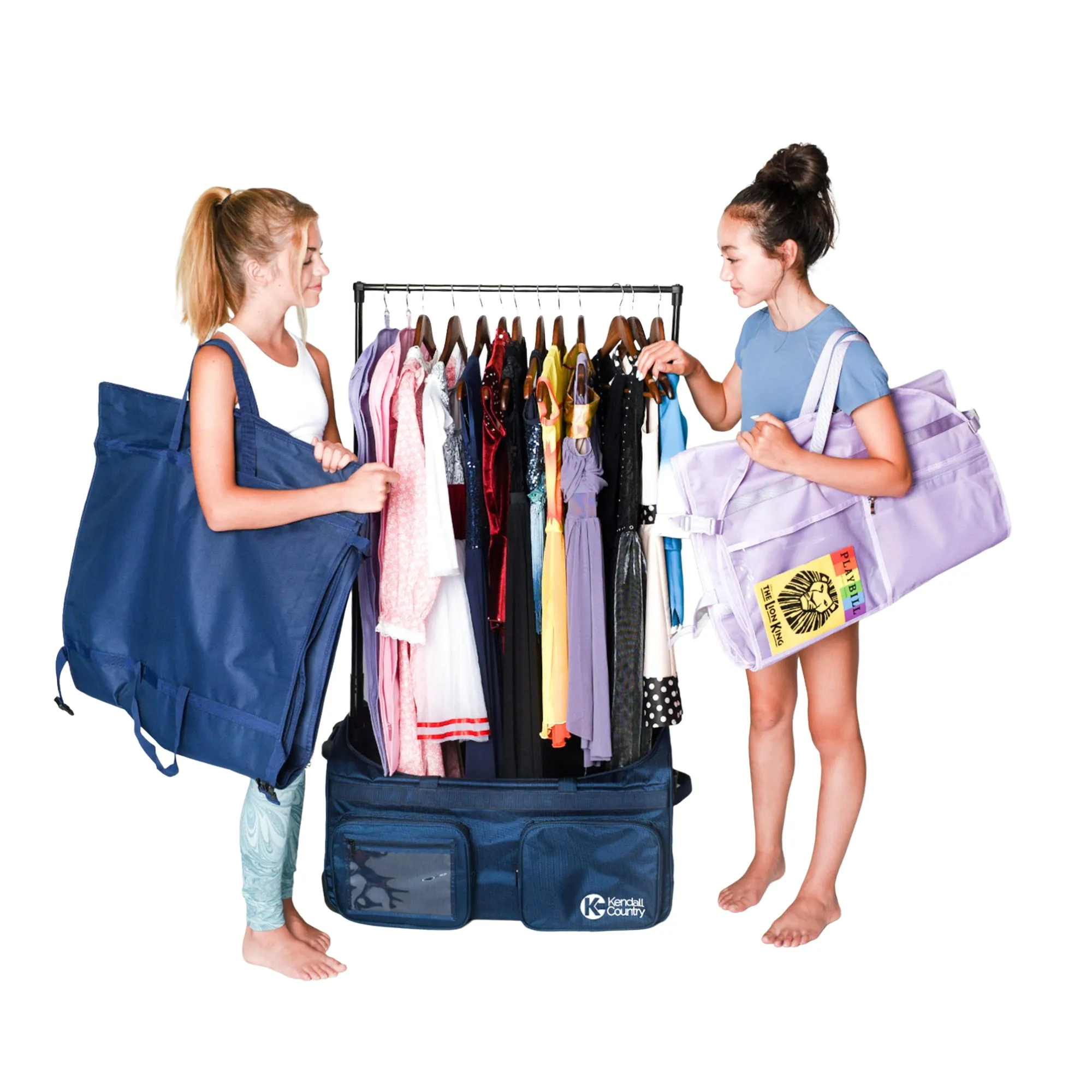 Dance Bag with Garment Rack - Midnight Blue, Large 28"