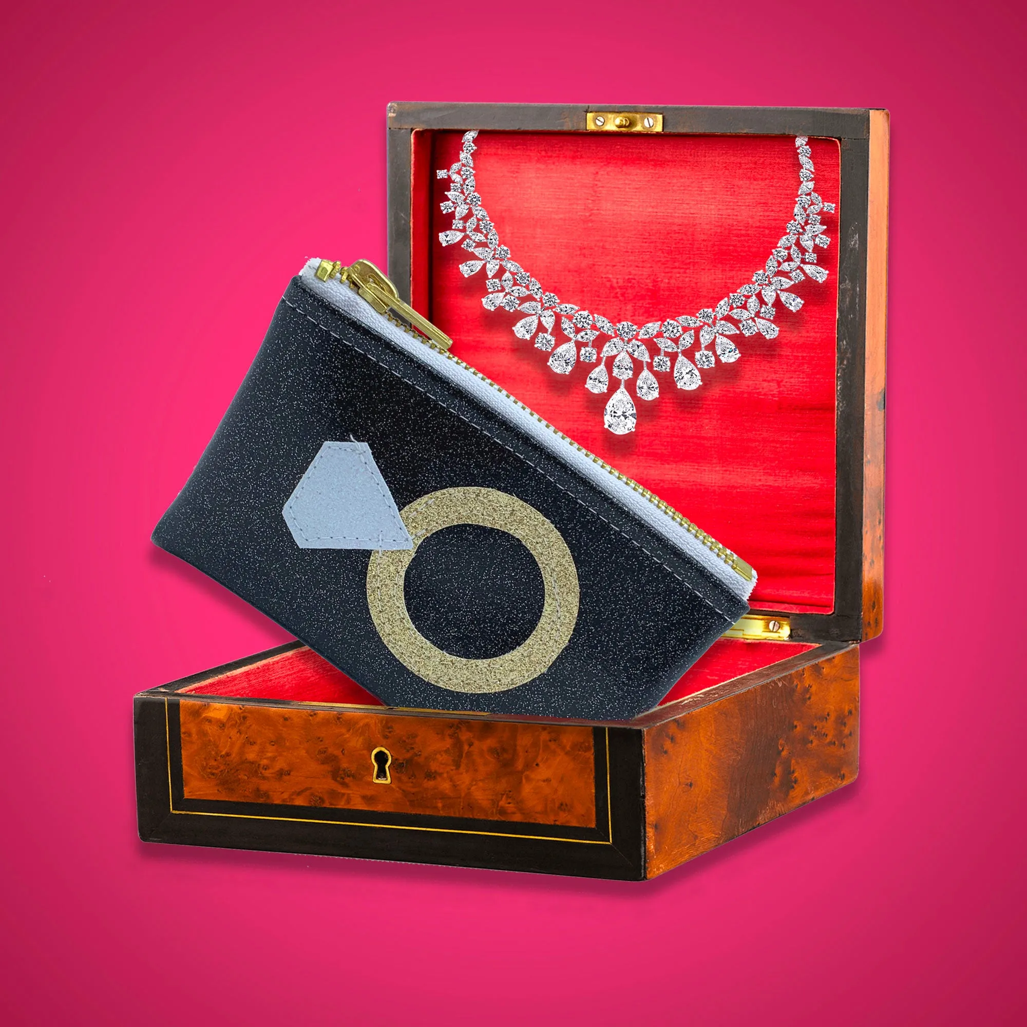 Diamond Ring Keychain Clutch! 💍 Carry Glamour Everywhere!