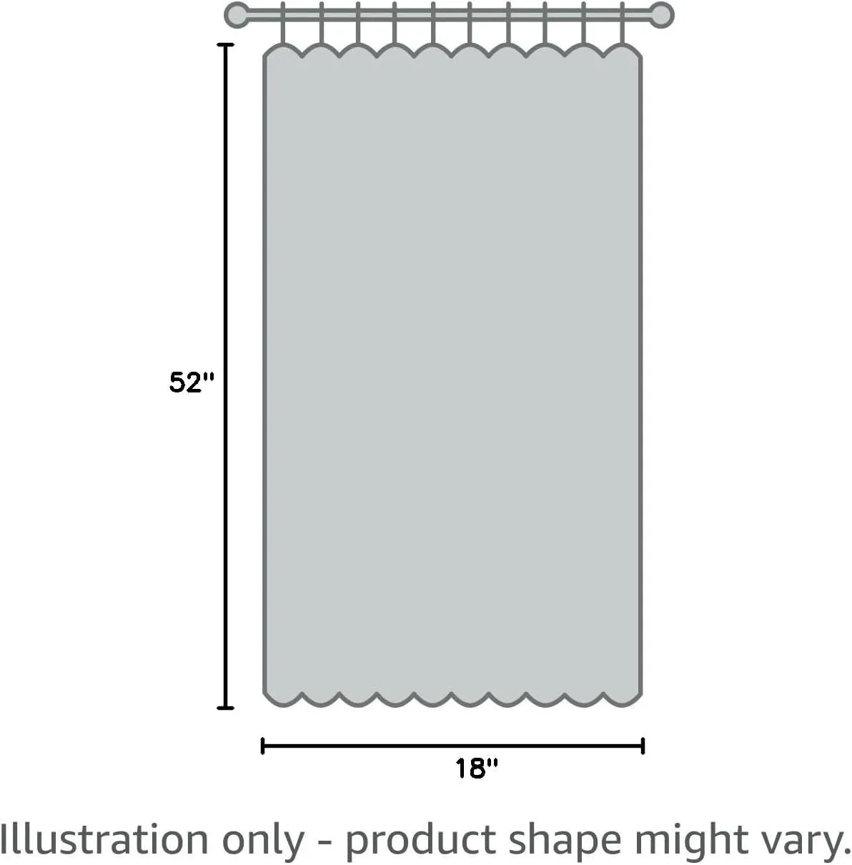 DriftAway Dandelion Floral Botanical Lined Thermal Insulated Window Curtain Valance Rod Pocket 52 Inch by 18 Inch Plus 2 Inch Header Gray 1 Pack