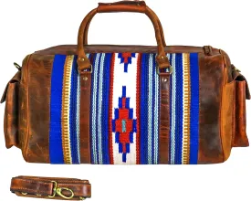 Duffle Bag Handmade Premium leather heavy duty Gym Sports Airplane Overnight Luggage Carry On Unisex Travel woven Rug Bag Wollen Bag Gift for His/Her MO6