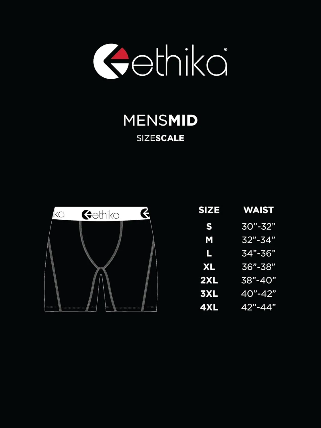 Ethika Mens Premium Modal MID Boxer Brief | E - Gridlock