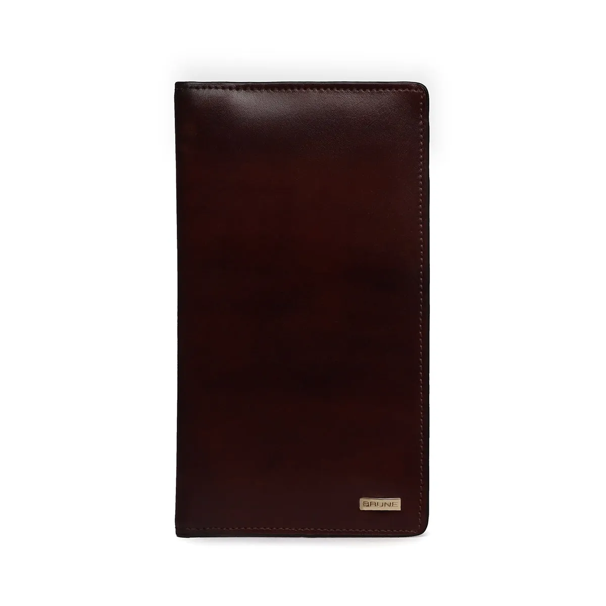 Executive Dark Brown Bi-Fold Multi Pockets Document Holder