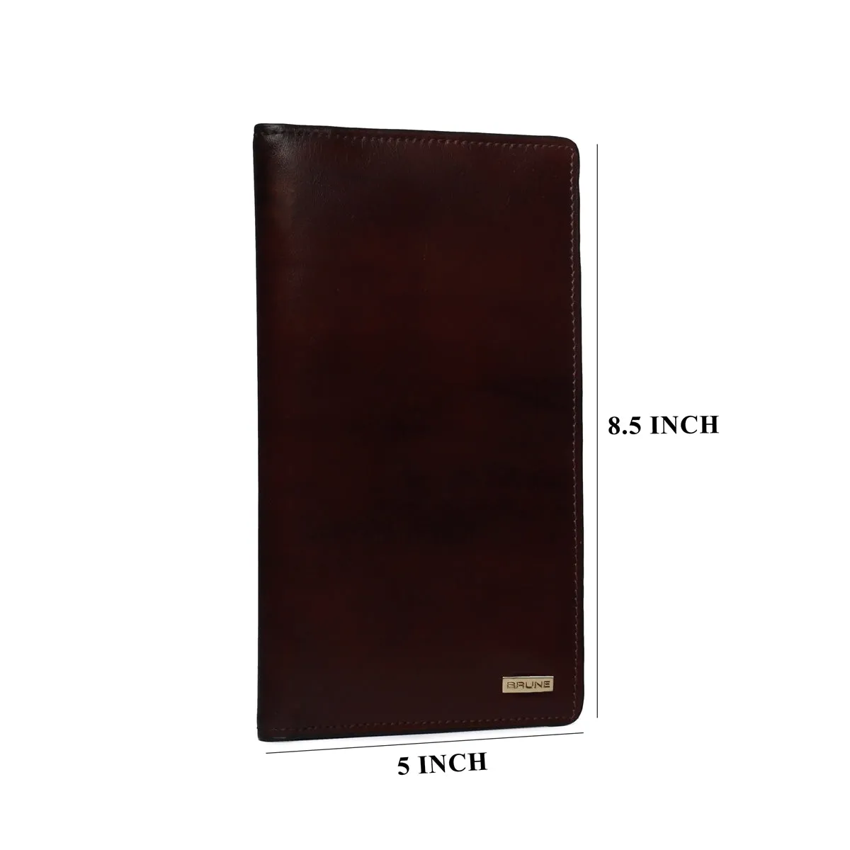 Executive Dark Brown Bi-Fold Multi Pockets Document Holder