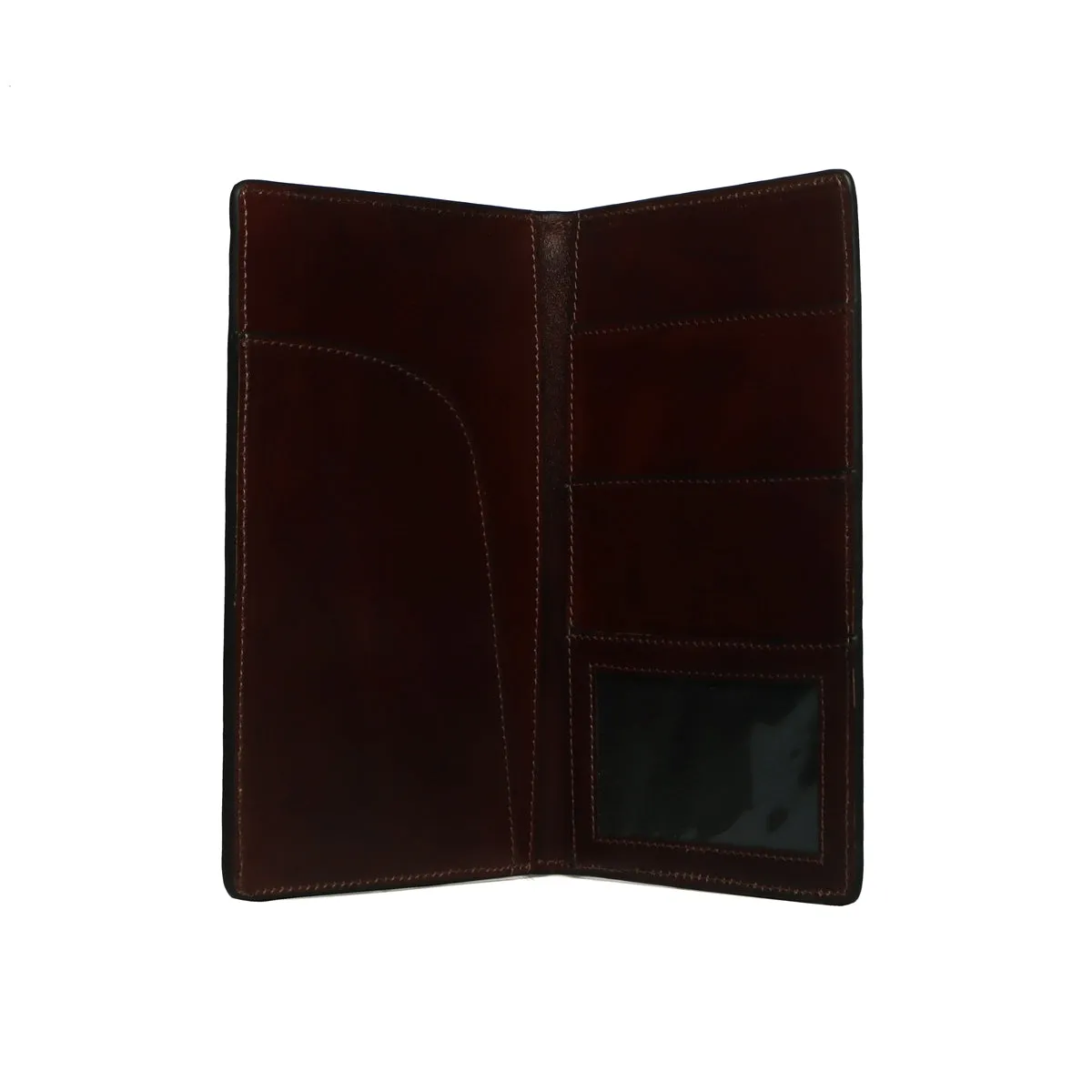 Executive Dark Brown Bi-Fold Multi Pockets Document Holder