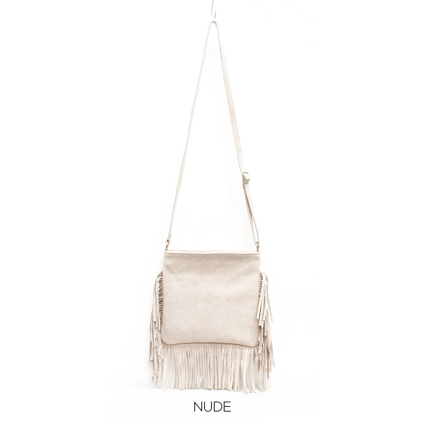 Genuine Suede Leather Italian Fringed Bag Crossbody Ladies Shoulder Bag Spring/Summer Messenger bag Parties  Evening Bag Made in Italy
