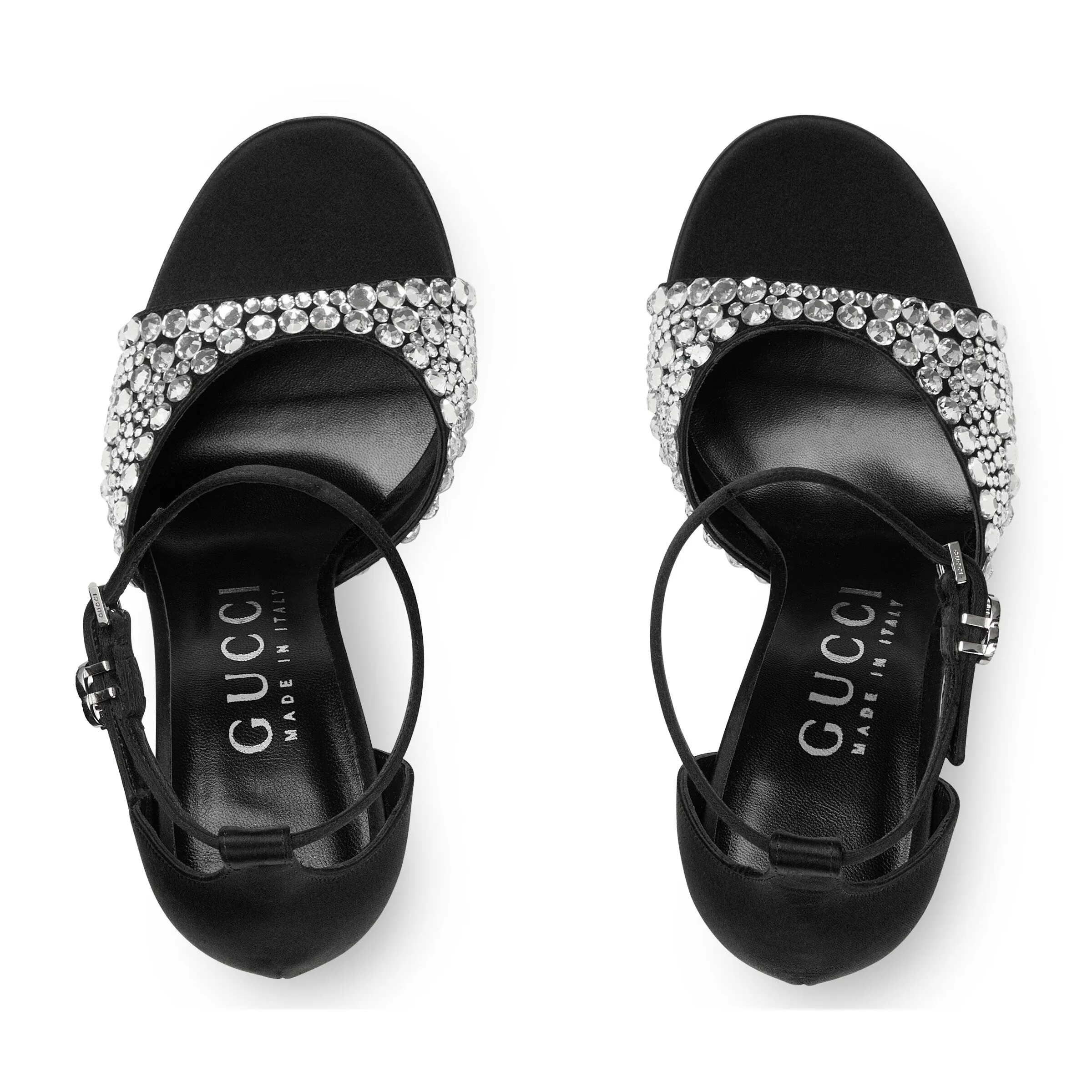 Gucci Women's High Heel Sandals With Crystals