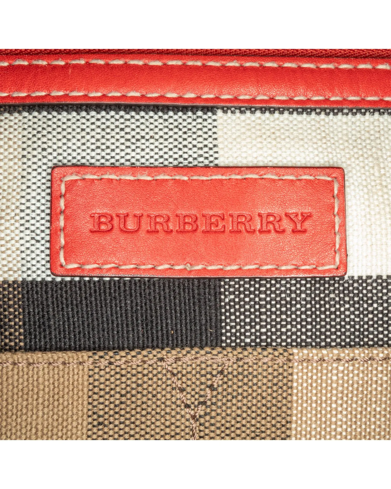 House Check Canvas Ashby Satchel with Leather Straps
