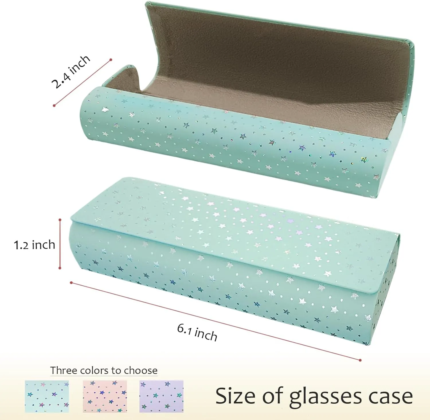 HSYMQ 3PCS Glasses Case, Eyeglasses Case Hard Shell, Sunglasses Case Reading Hard Glasses Cases for Women Men