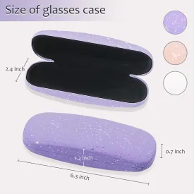 HSYMQ 3PCS Glasses Case, Eyeglasses Case Hard Shell, Sunglasses Case Reading Hard Glasses Cases for Women Men