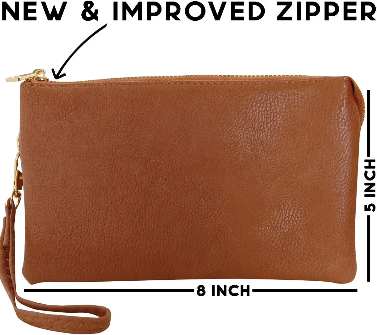 Humble Chic NY Vegan Leather Wristlet Purse for Women - Small Clutch Purse with Shoulder and Wrist Straps