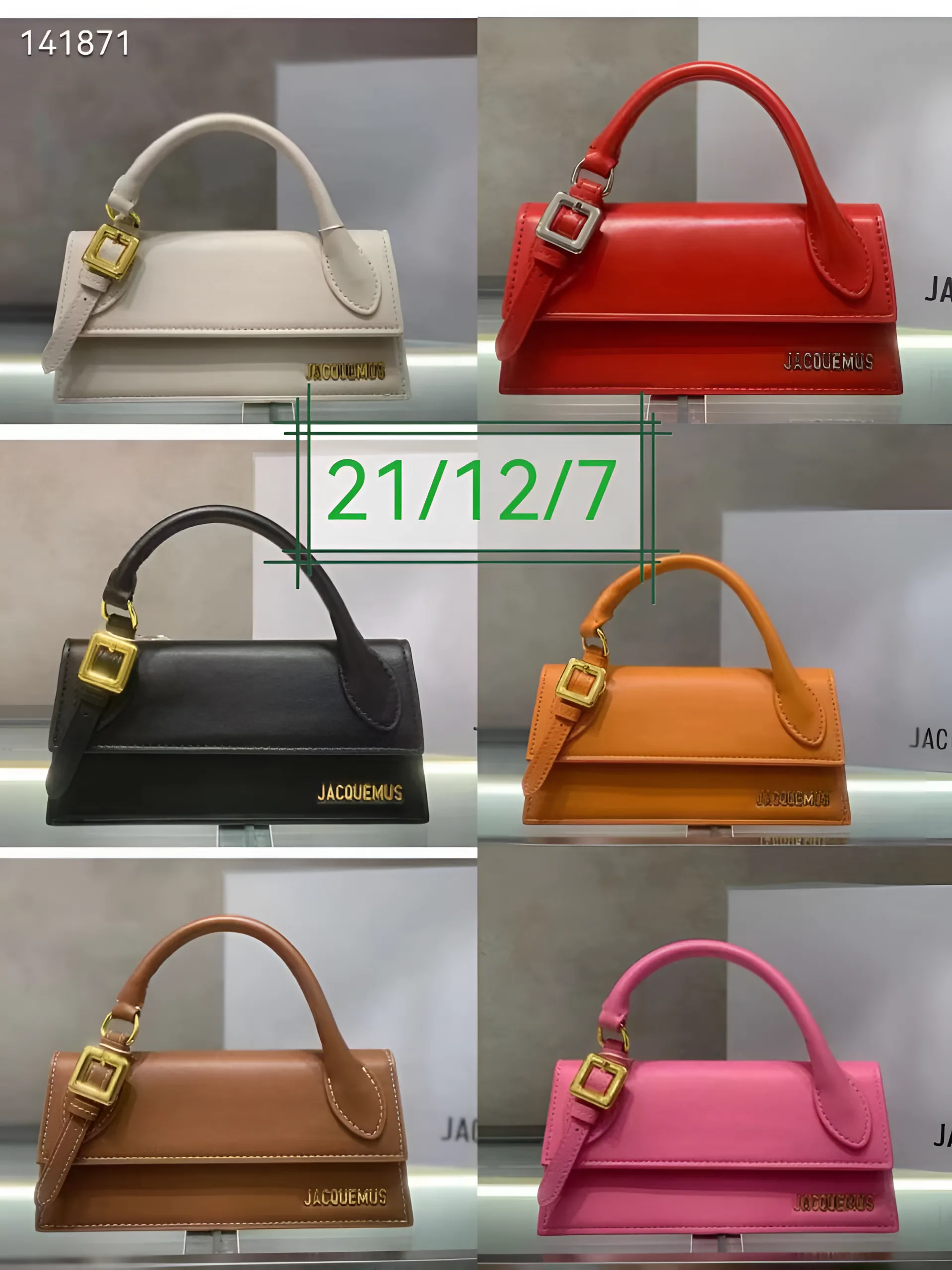 Jacquemus Long Tote Le Chiquito Moyen Smooth Leather Buckled Bag